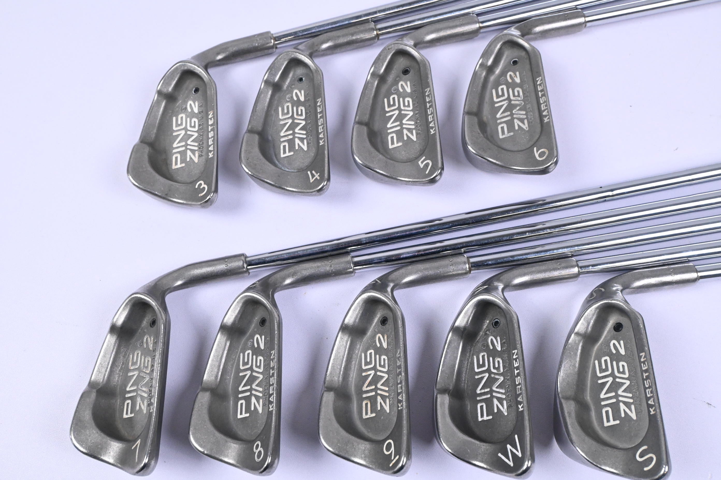 Ping Zing 2 Irons / 3-PW+SW / Black Dot / Stiff Flex Ping JZ Shafts