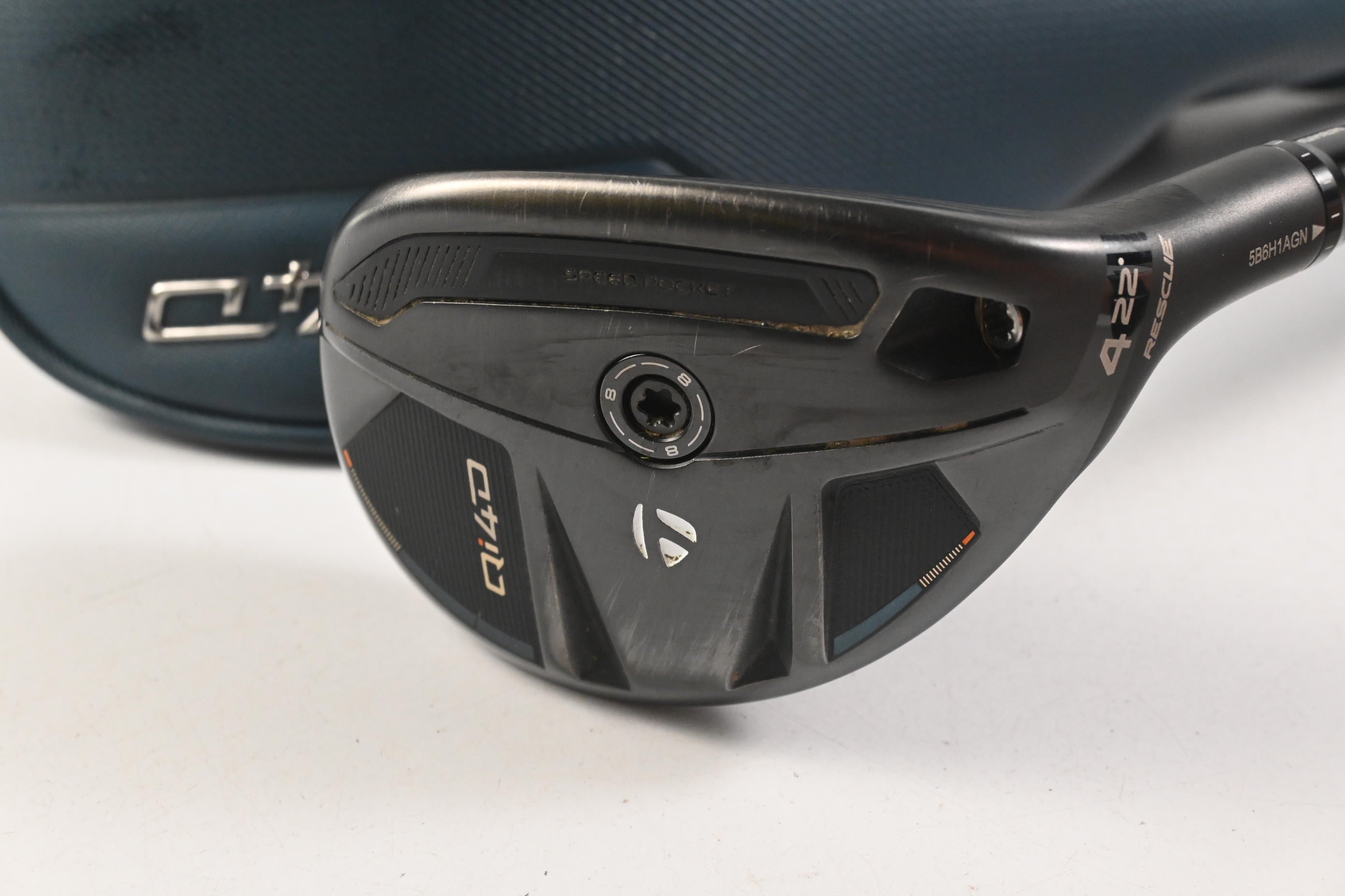 Taylormade Qi4D #4 Hybrid / 22 Degree / Stiff Flex Aldila NVS Orange 85 Shaft