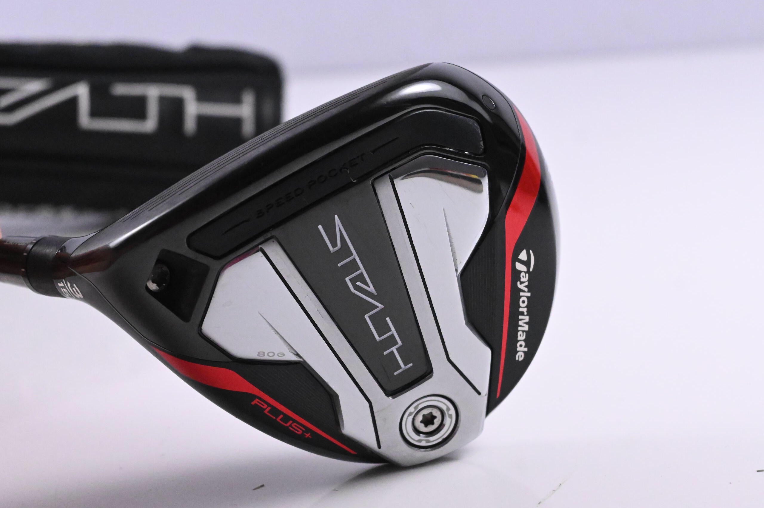 Left Hand Taylormade Stealth Plus #3 Wood / 15 Degree / Regular Flex HZRDUS RDX Smoke