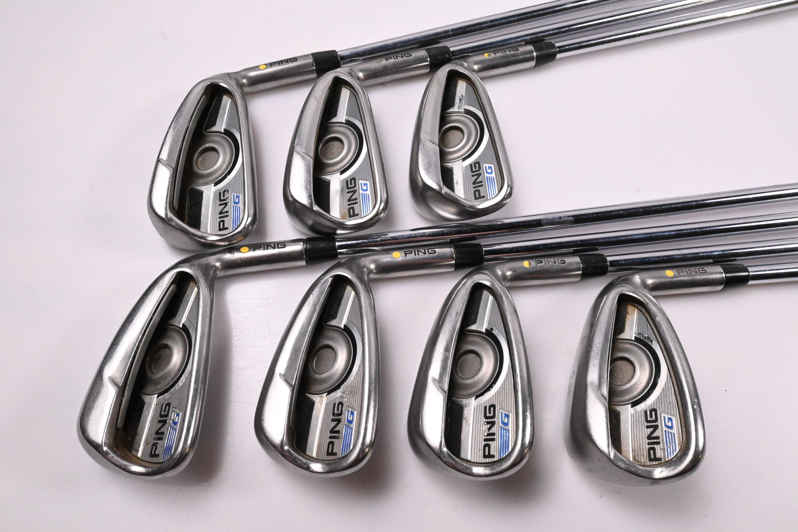 Ping G Series Irons / 4-PW / Yellow Dot / Regular Flex Ping AWT 2.0 Shafts