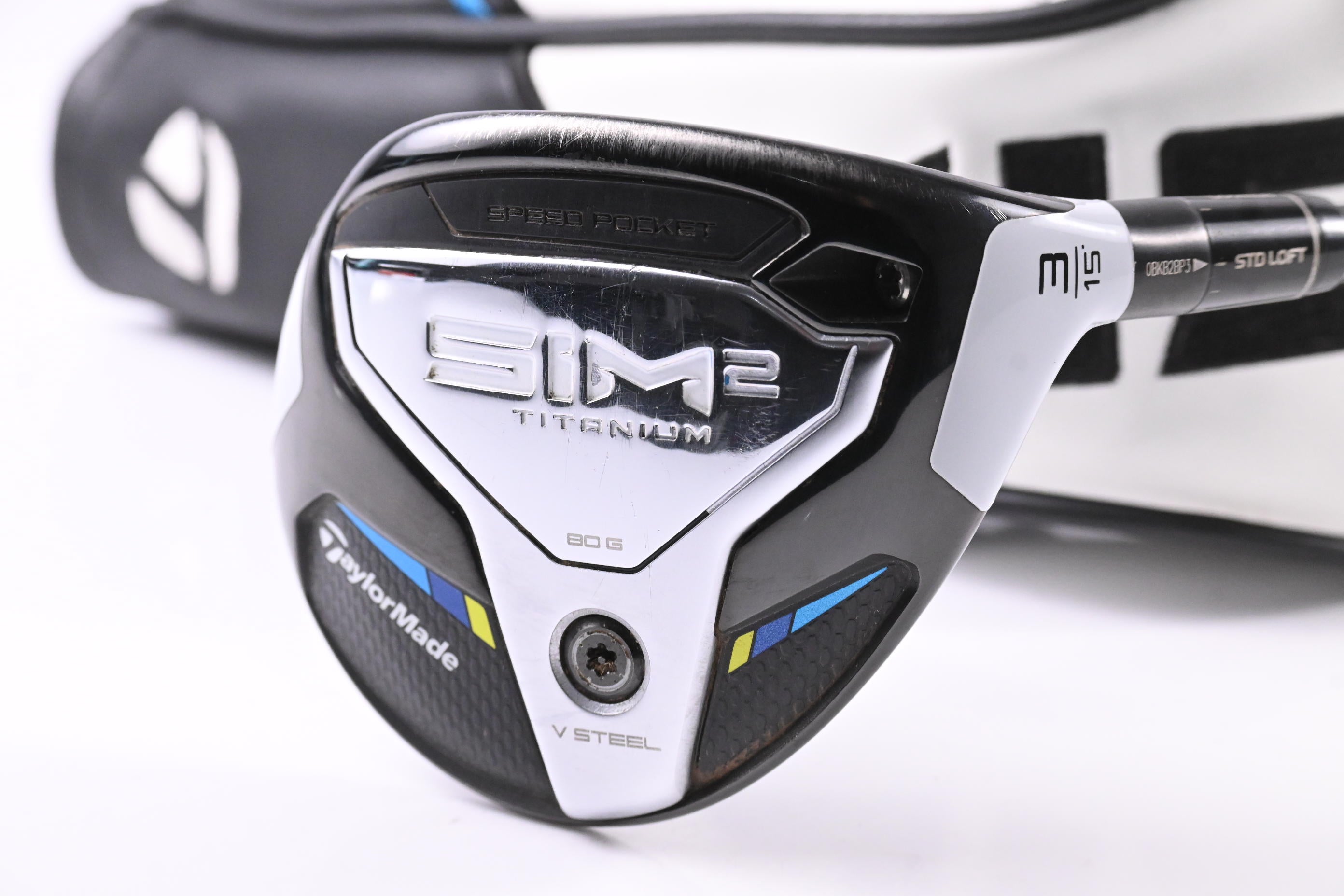 Taylormade SIM Ti #3 Wood / 15 Degree / Stiff Flex Fujikura Speeder 77 Shaft