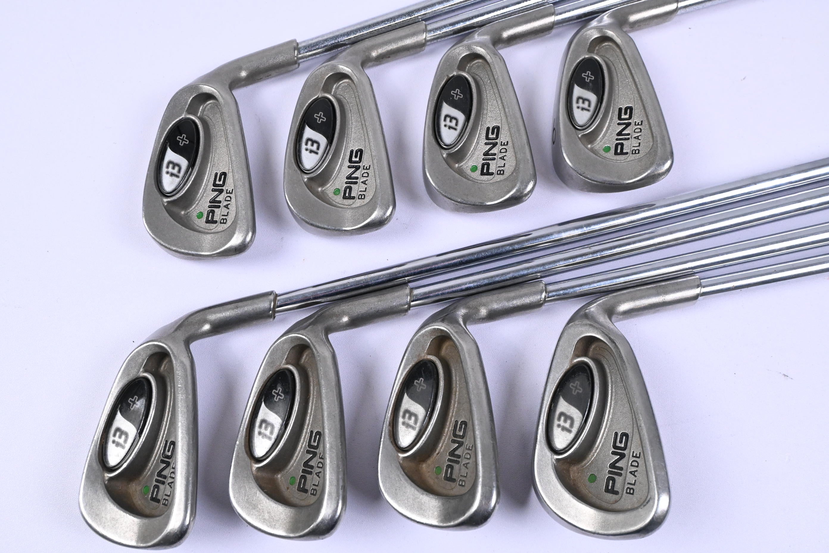 Ping i3+ Irons / 3-PW / Green Dot / Stiff Flex Steel Shafts