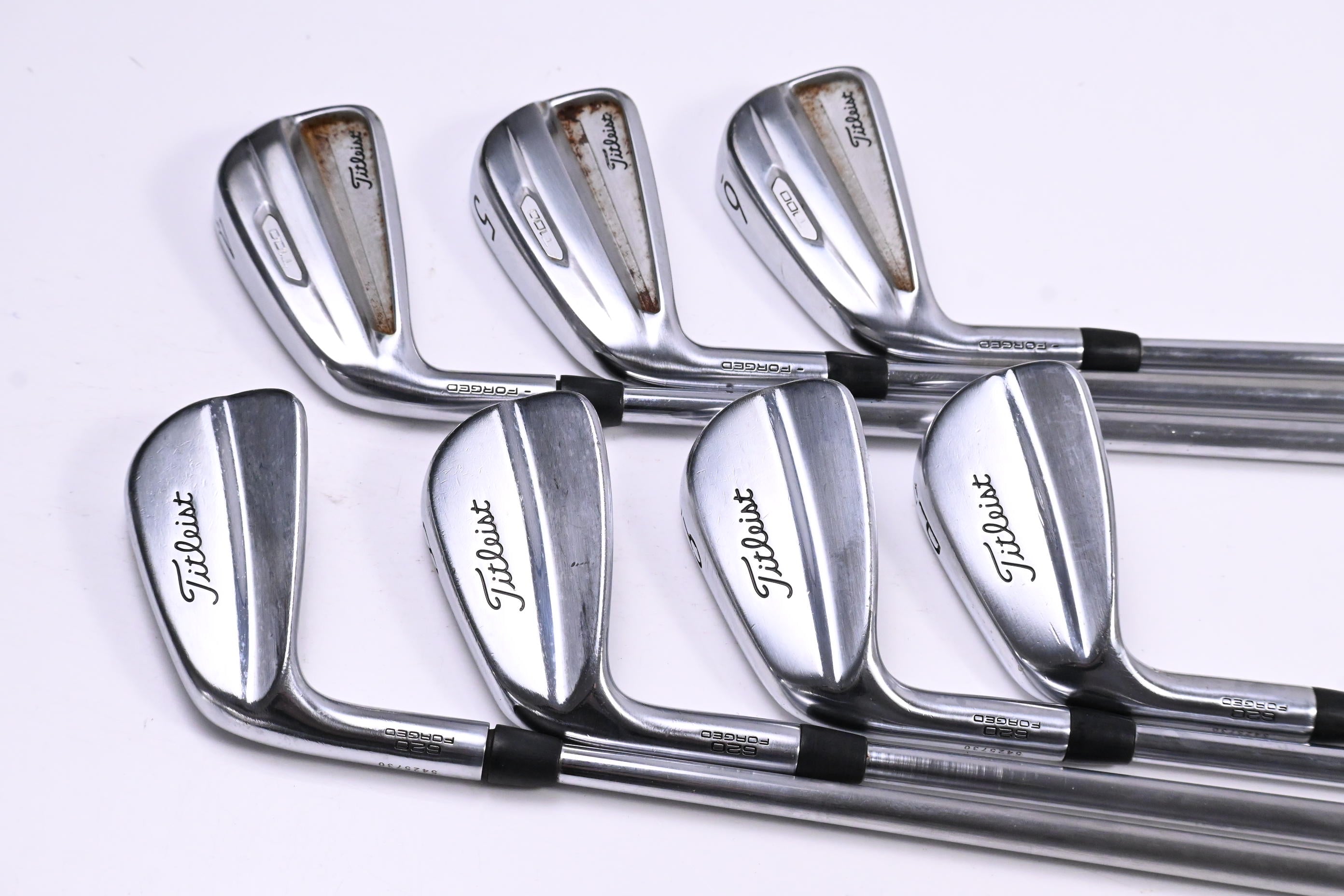 Left Hand Titleist MB 620/T100 Combo Irons / 4-PW / X-Flex Project X Precision