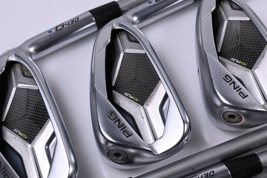 Ping G430 Irons / 5-PW+45 / Blue Dot / Senior Flex Ping Alta Quick 35 Shafts