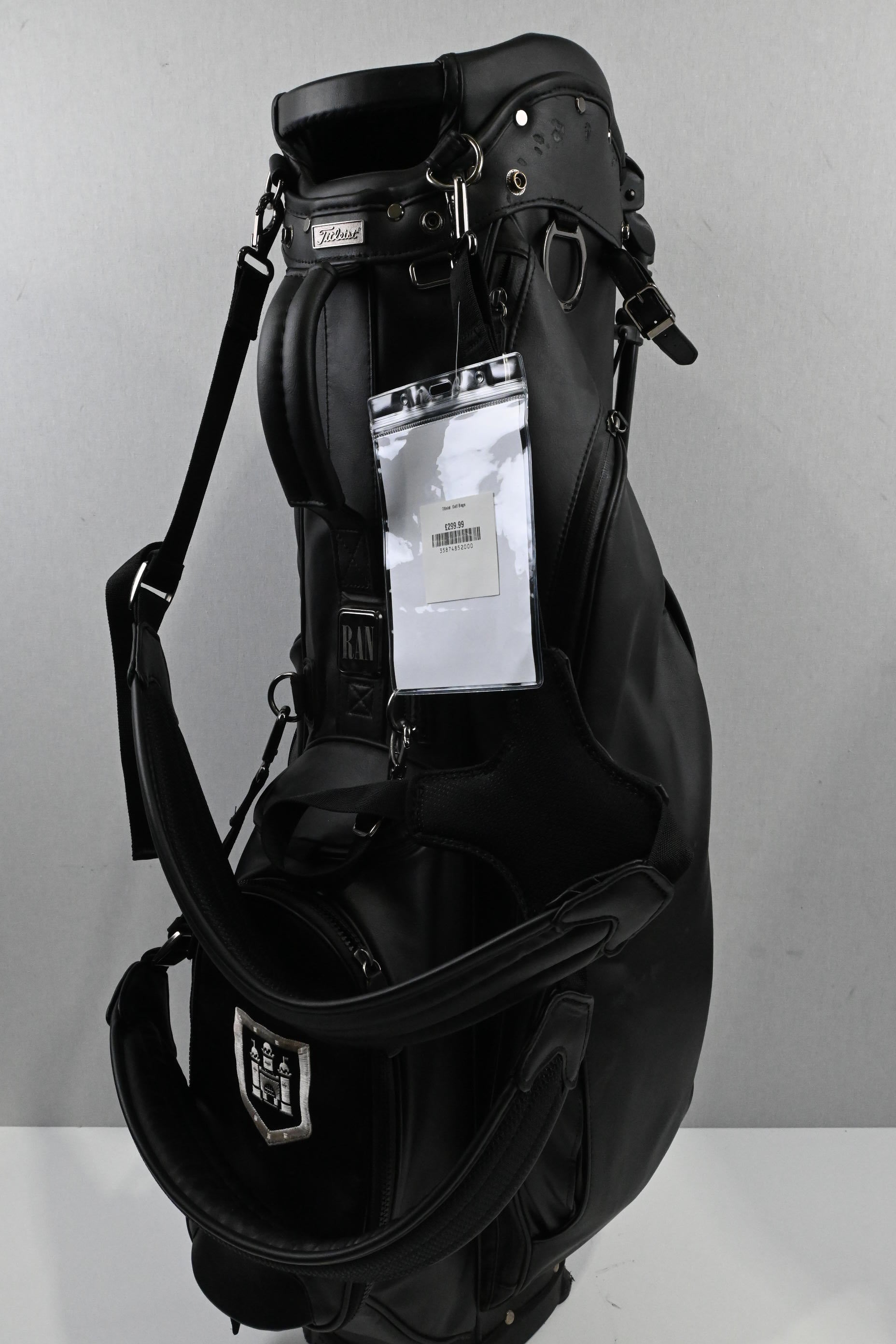 Titleist Links Legend Stand Bag / 4 Way Divider / Black / Birkhamsted GC Crest