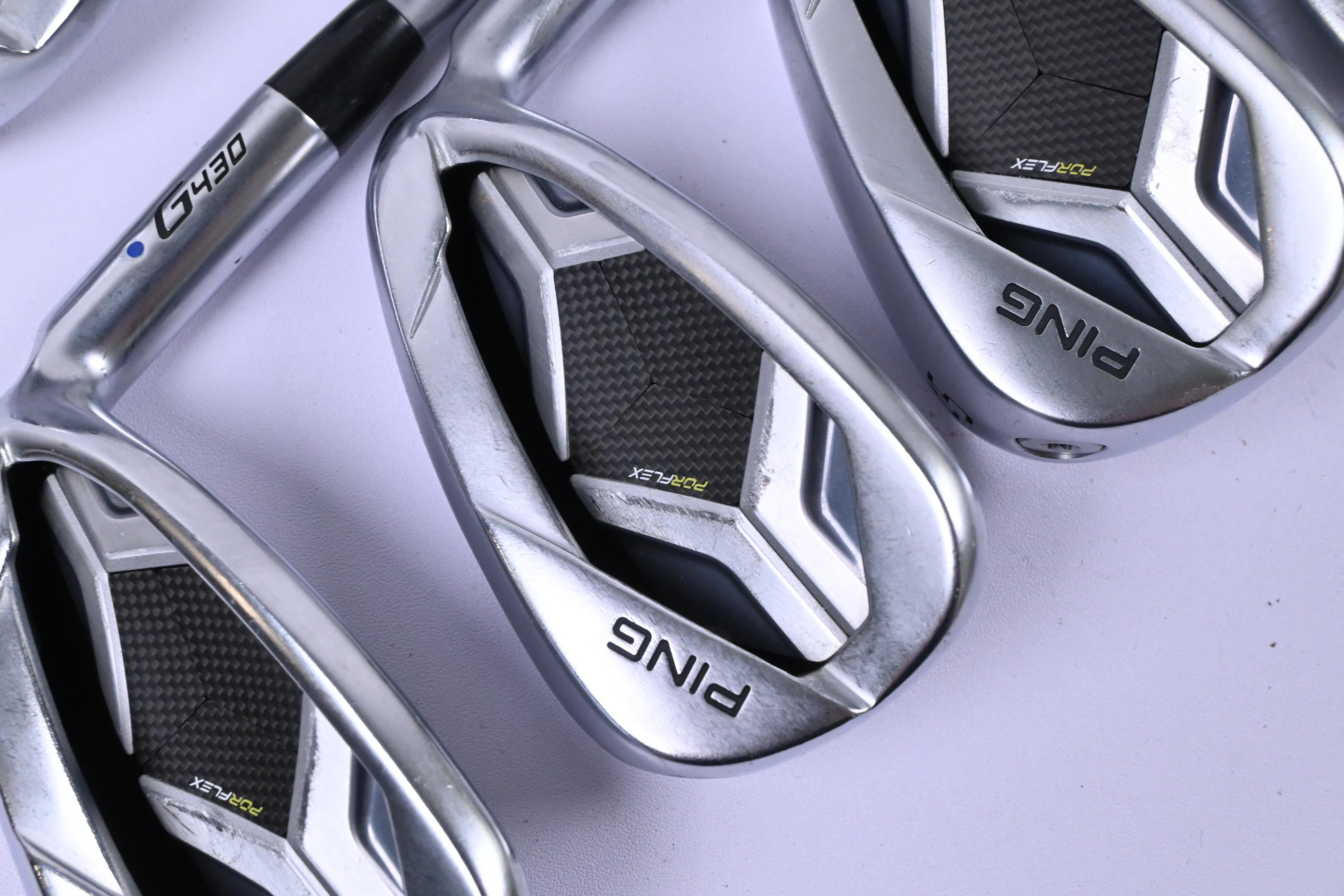 Ping G430 Irons / 6-PW+45+GW / Blue Dot / Senior Flex Ping Alta Quick 35 Shafts