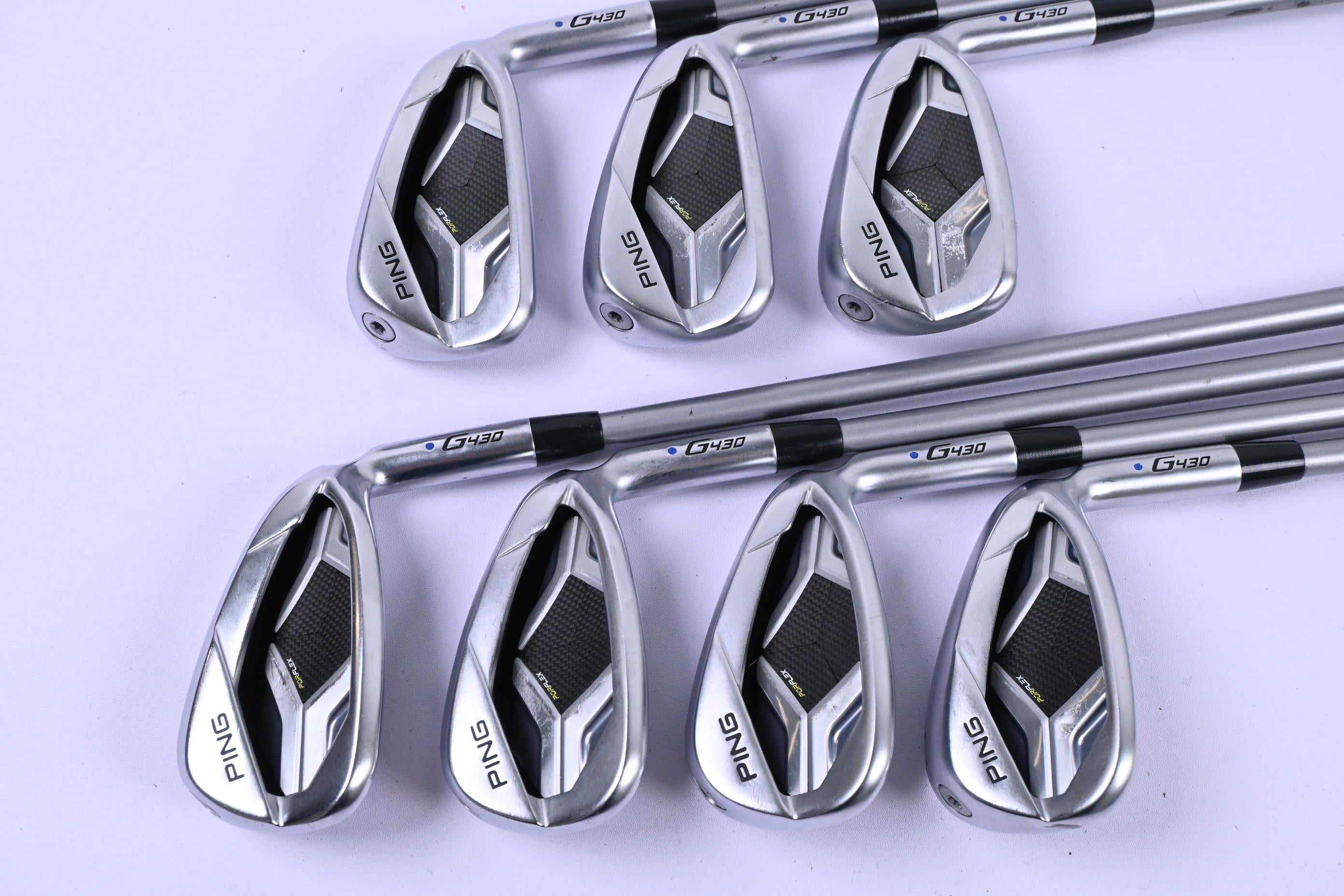 Ping G430 Irons / 6-PW+45+GW / Blue Dot / Senior Flex Ping Alta Quick 35 Shafts