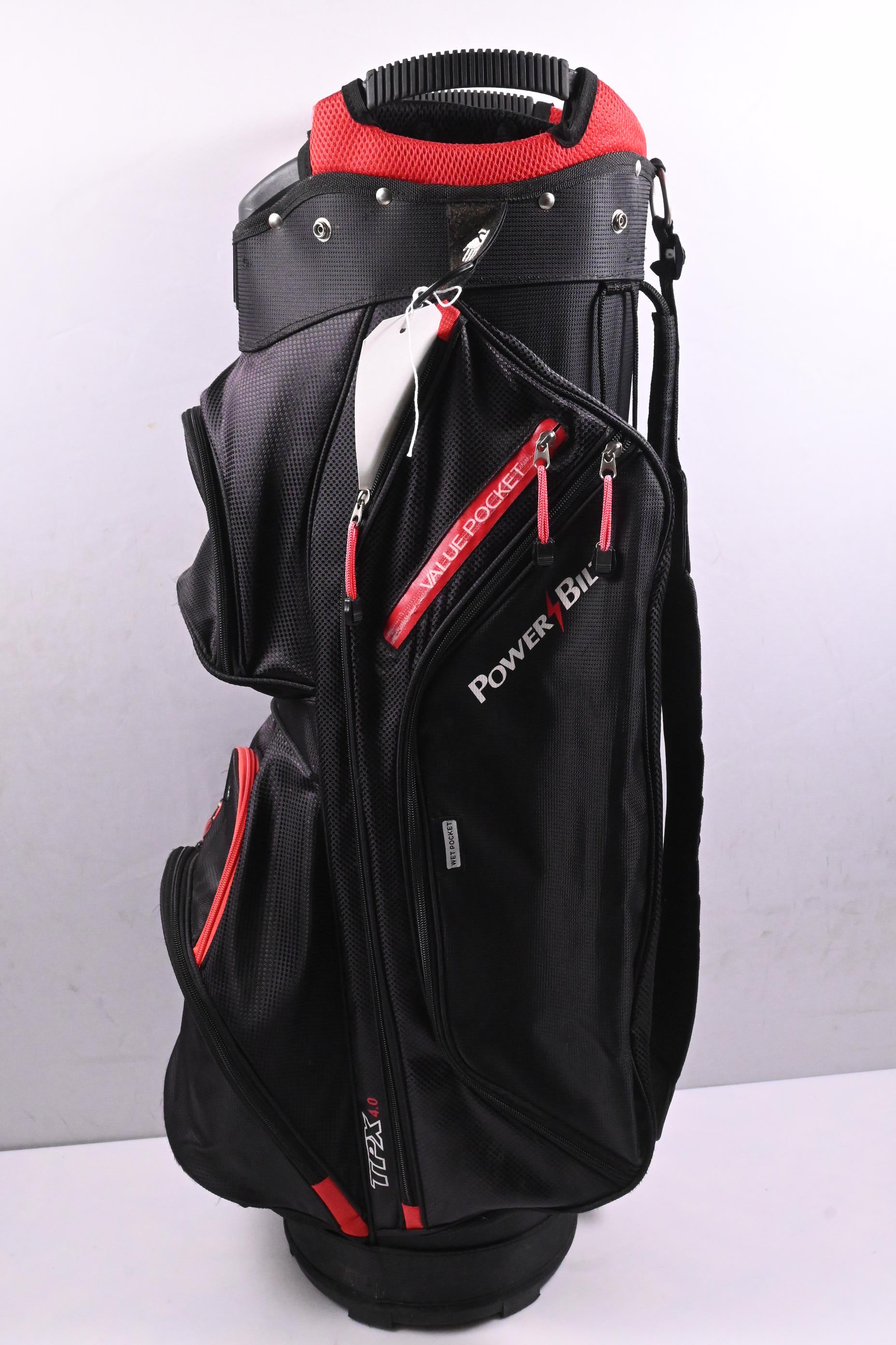 Power Bilt TPX 14.0 Cart Bag / 15-Way Divider / Black & Red