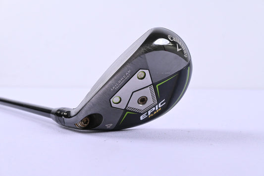 Left Hand Callaway Epic Flash #4 Hybrid / 21 Degree / Stiff Flex AV Raw White 90