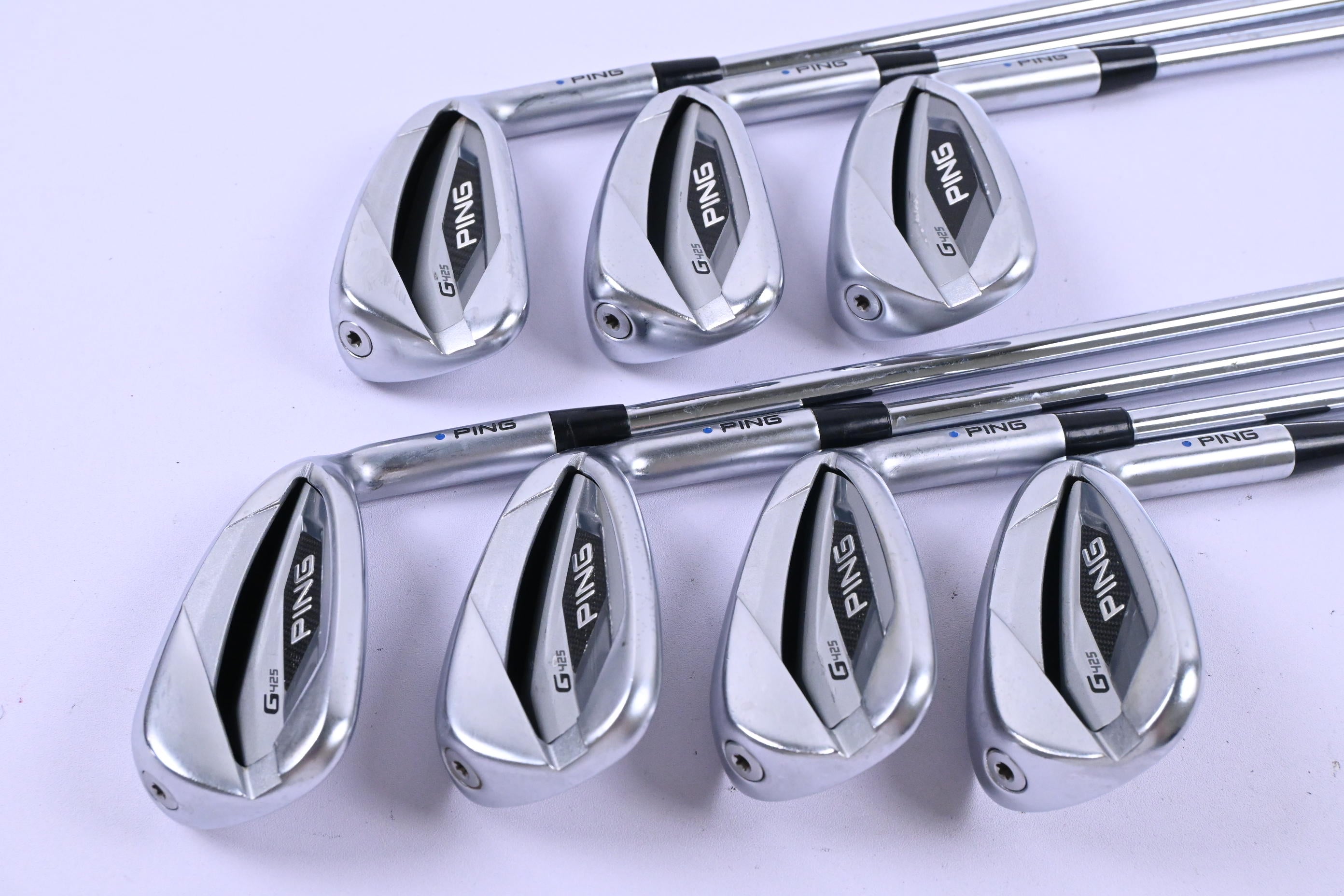 Ping G425 Irons / 6-PW+GW+SW / Blue Dot / Regular Flex Ping AWT 2.0 Shafts