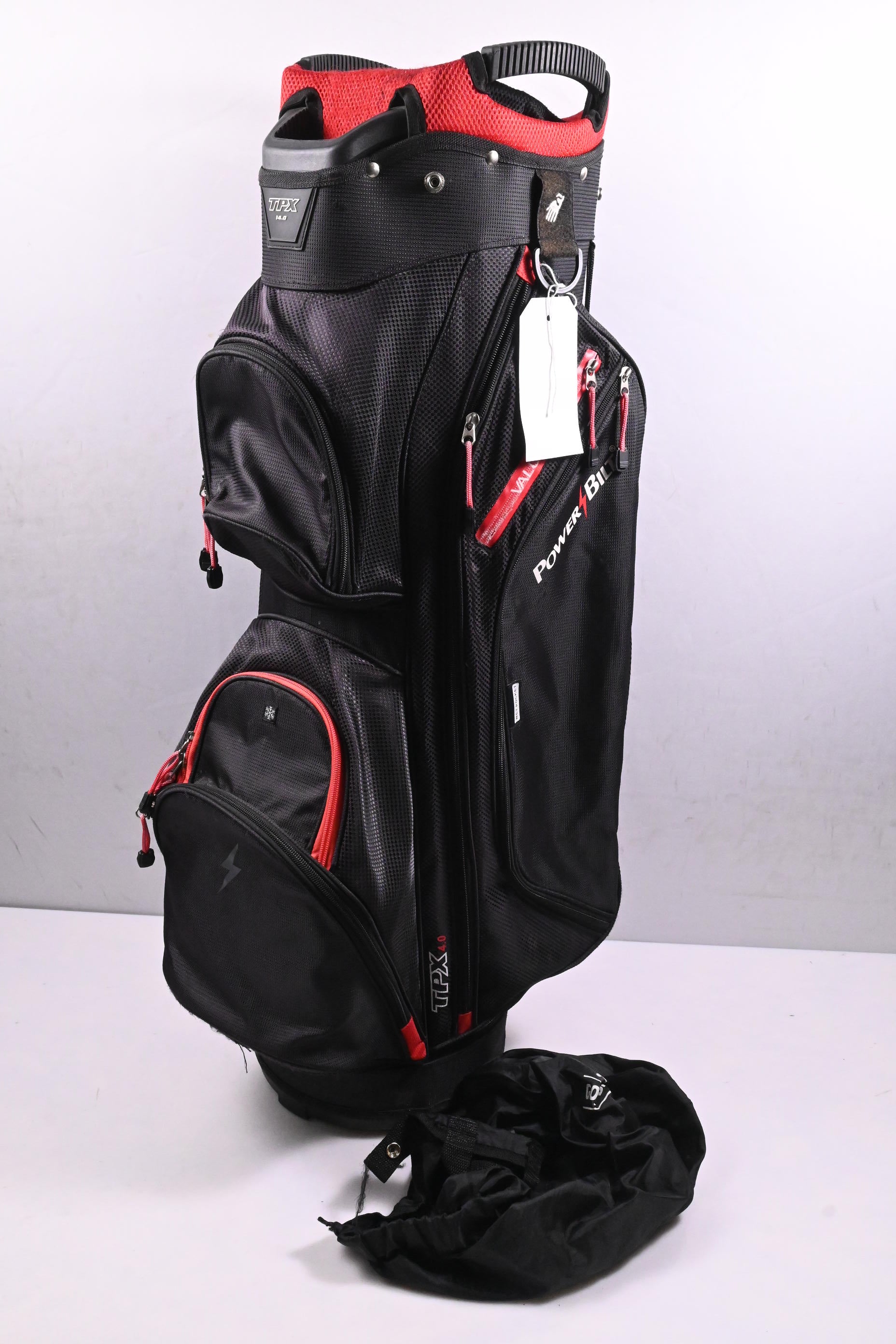 Power Bilt TPX 14.0 Cart Bag / 15-Way Divider / Black & Red