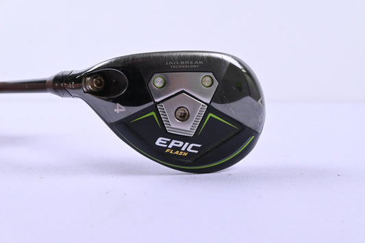 Left Hand Callaway Epic Flash #4 Hybrid / 21 Degree / Stiff Flex AV Raw White 90