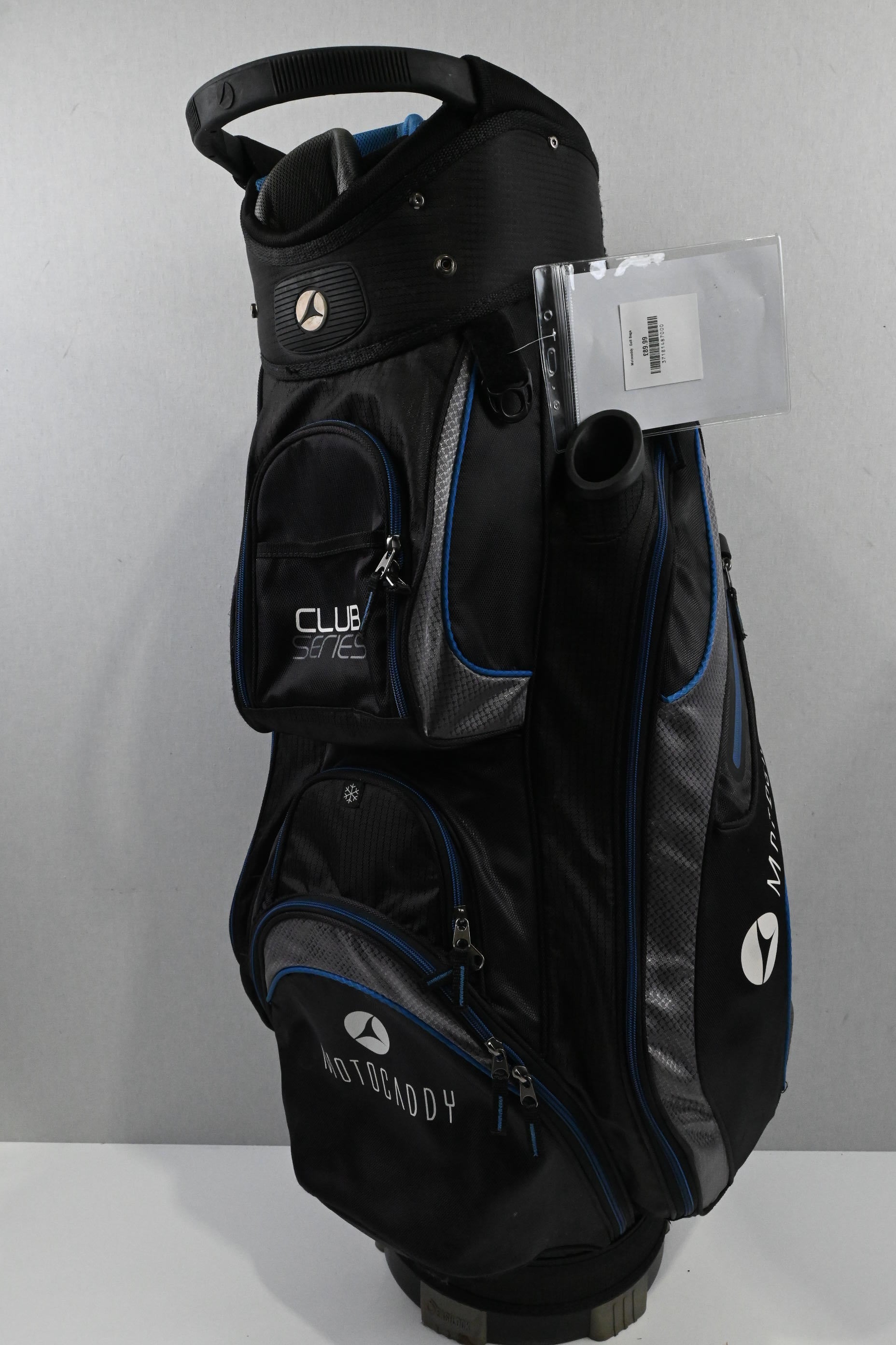 Motocaddy Club Series Cart Bag / 14-Way Divider / Black & Blue