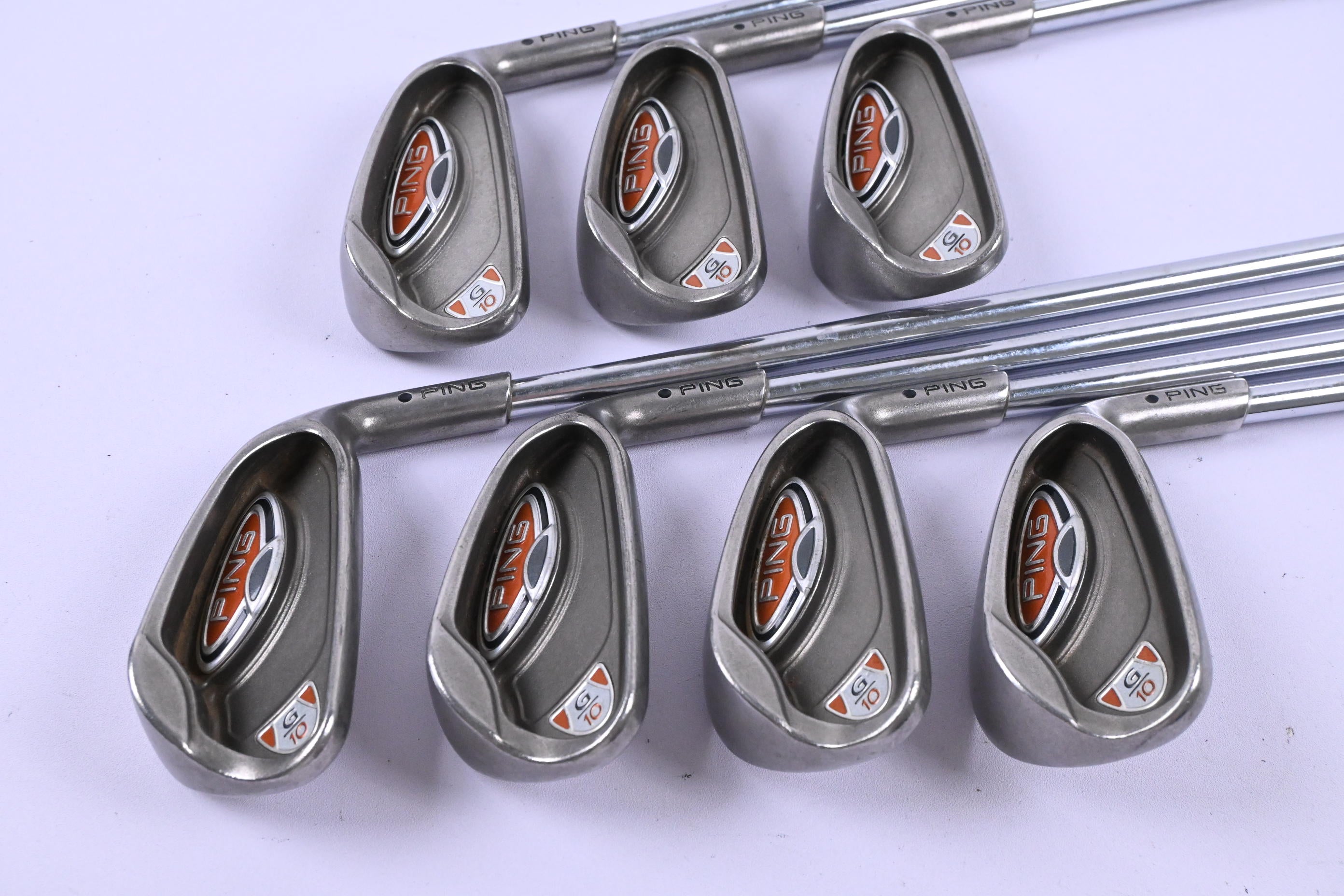 Ping G10 Irons / 4-PW / Black Dot / Stiff Flex Ping AWT Shafts