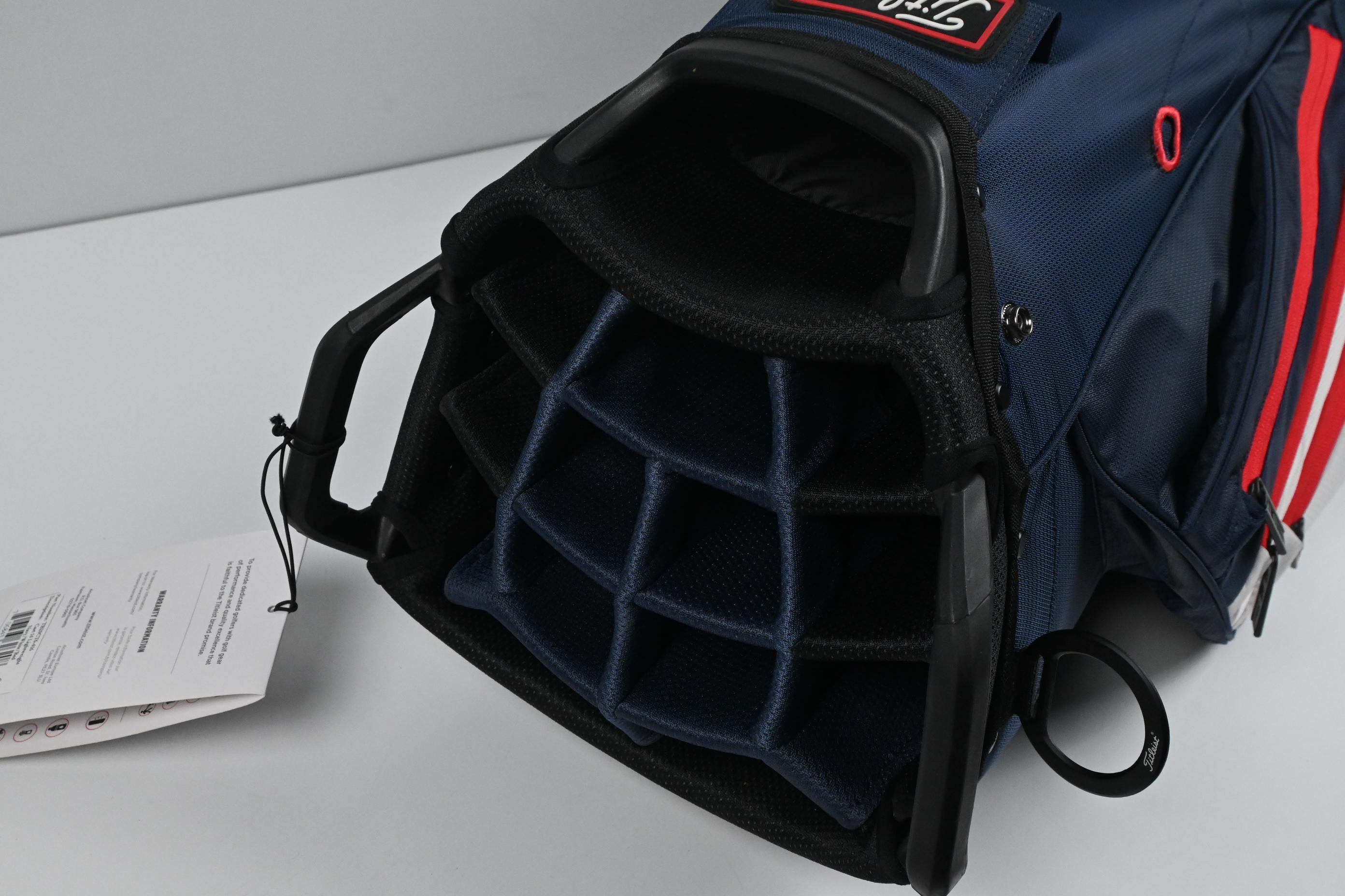 Titleist Cart 14 Bag / 14-Way Divider / Navy, White & Red