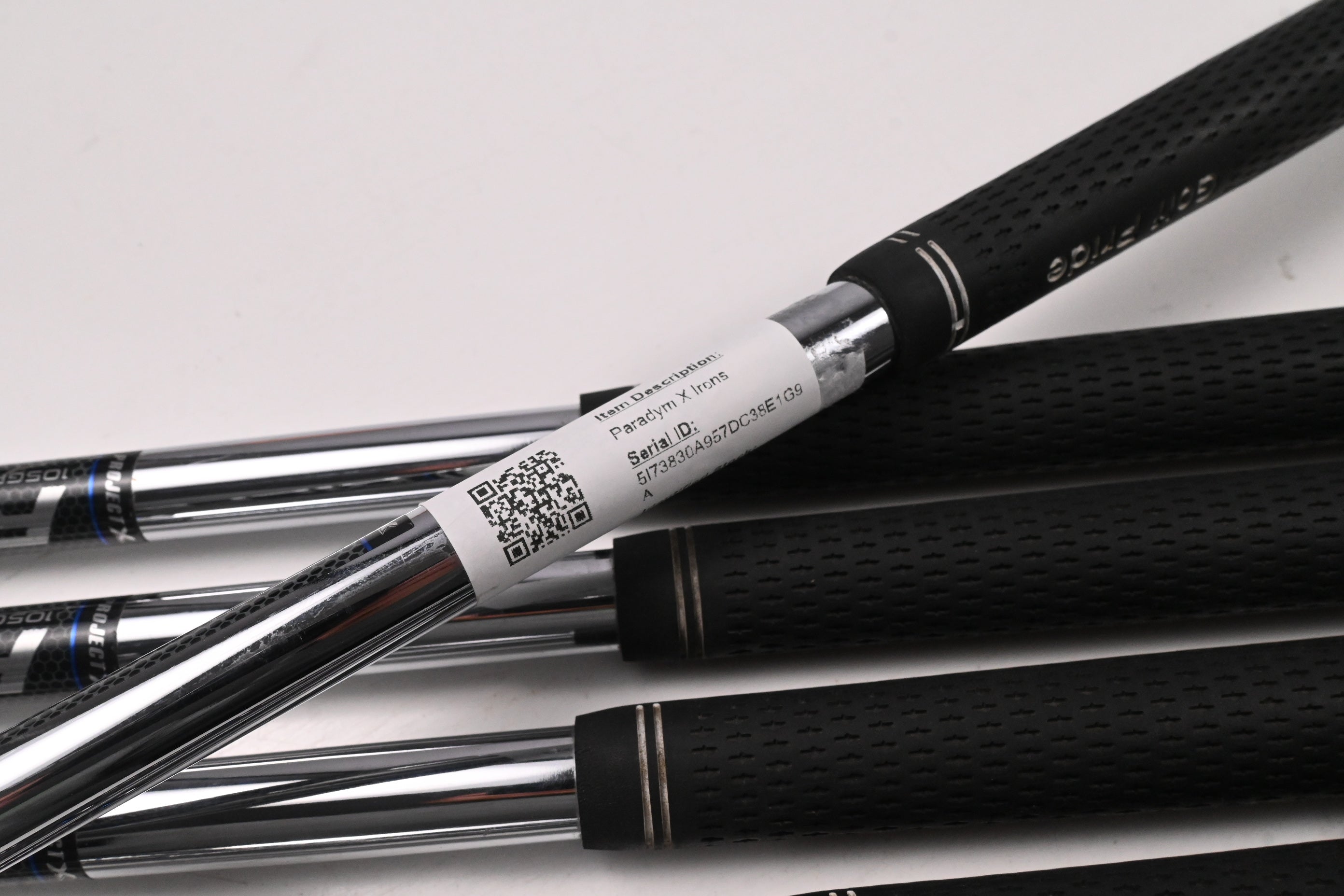Callaway Paradym X Irons / 5-PW+AW / Stiff Flex Rifle Tour Flighted 105 Shafts