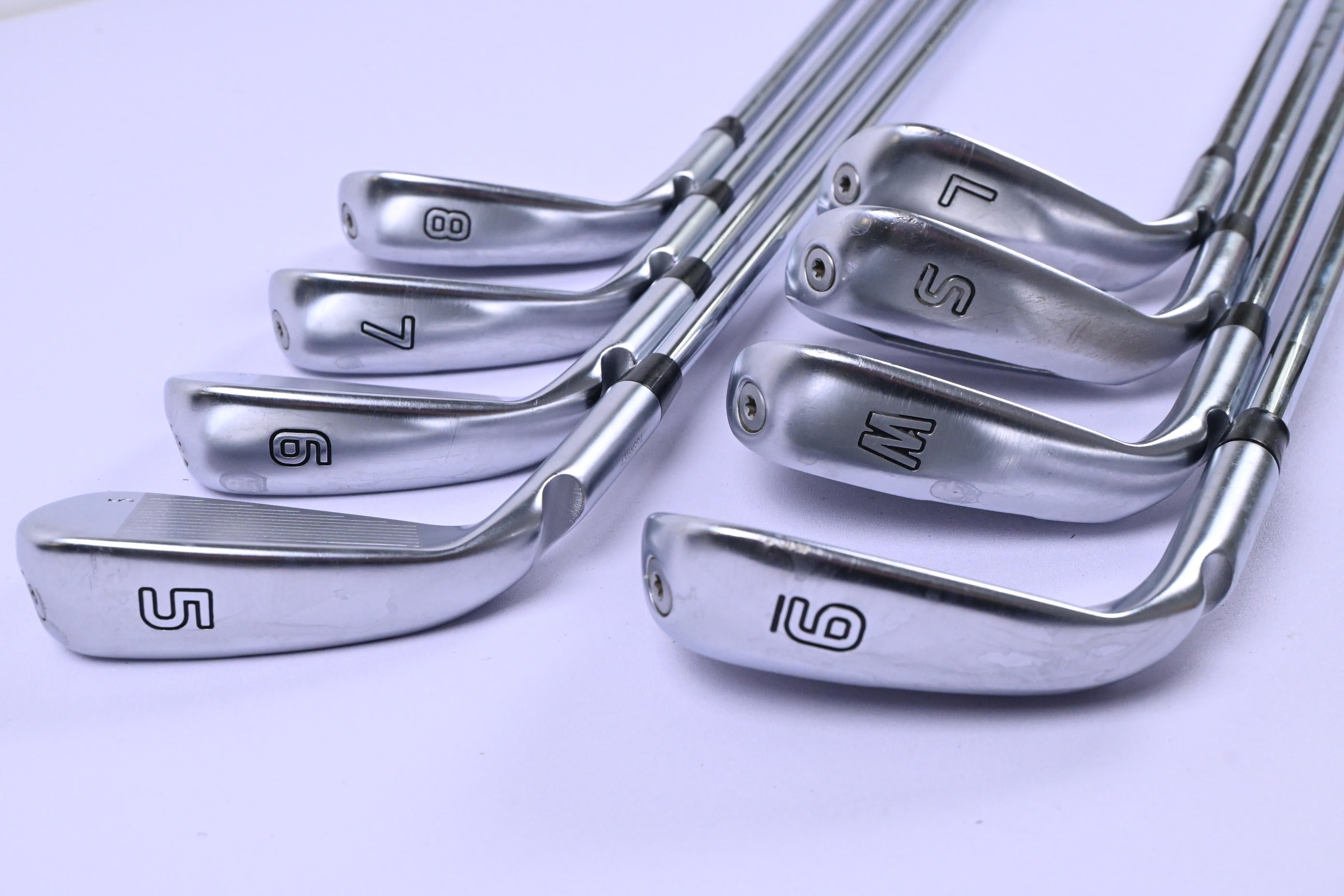 Ping G425 Irons / 5-PW+SW+LW / Green Dot / Regular Flex Ping AWT 2.0 Shafts