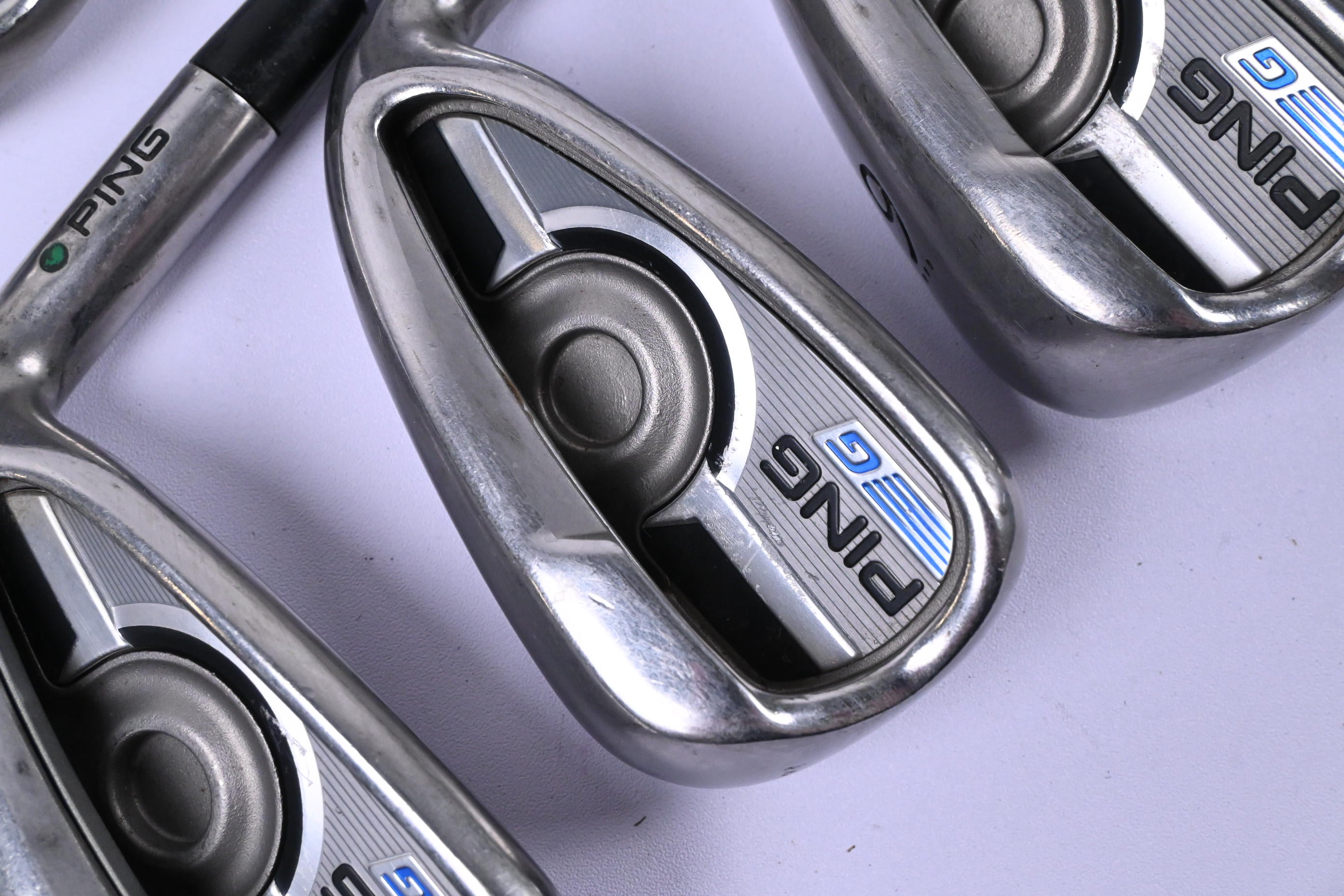 Ping G Series Irons / 4-PW / Green Dot / Regular Flex Ping AWT 2.0 Shafts