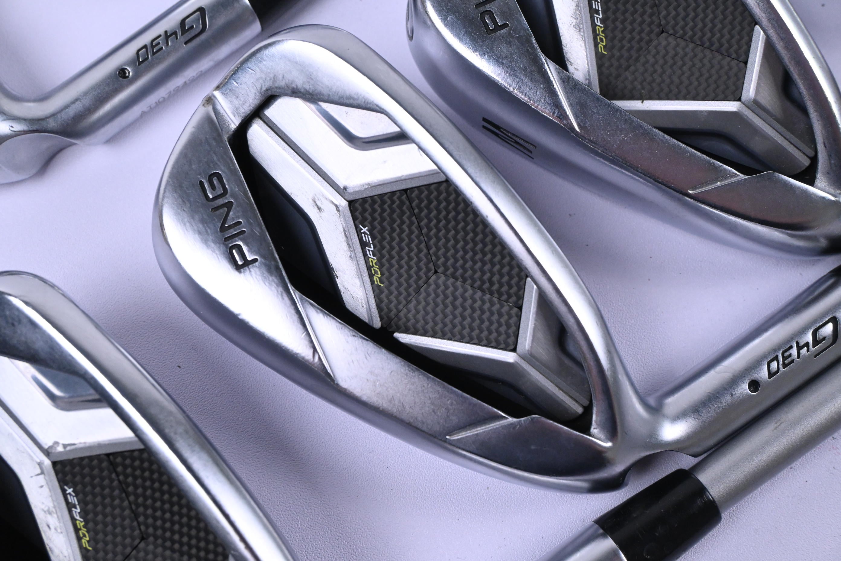 Left Hand Ping G430 Irons / 5-PW+GW / Black Dot / Senior Flex Alta Quick 45