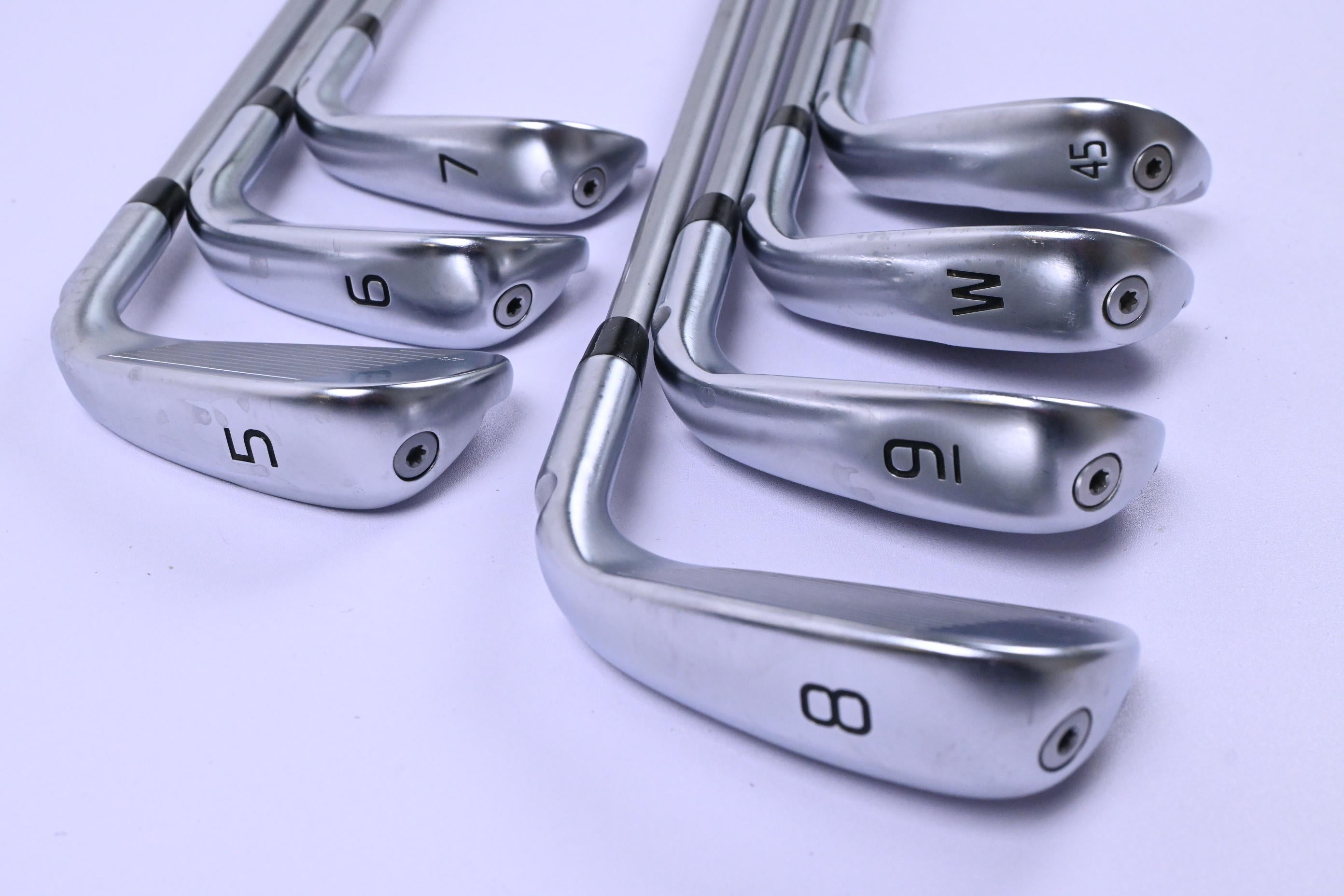 Left Hand Ping G430 Irons / 5-PW+GW / Black Dot / Senior Flex Alta Quick 45