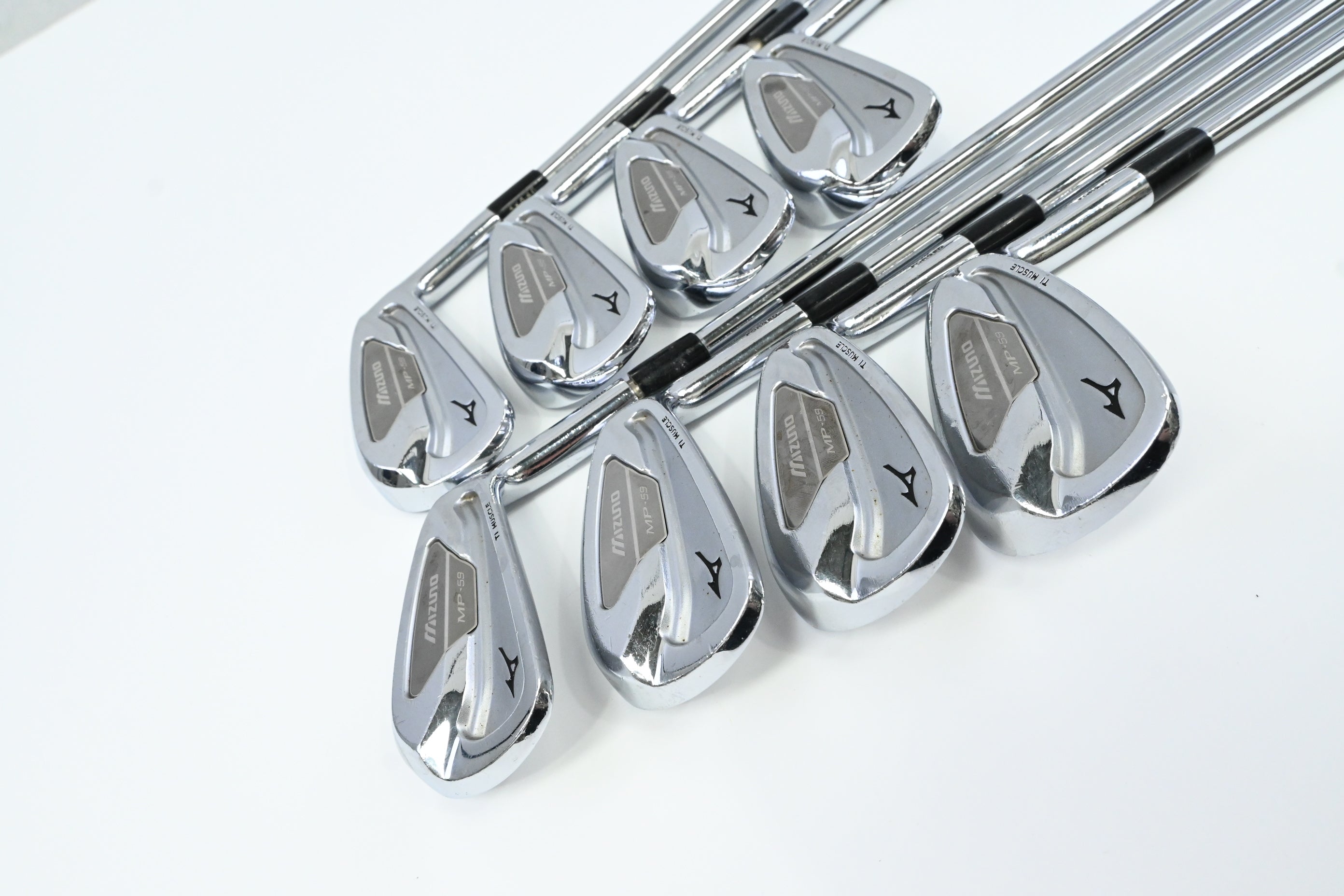 Mizuno MP-59 Irons / 3-PW / Regular Flex Dynalite Gold XP R300 Shafts