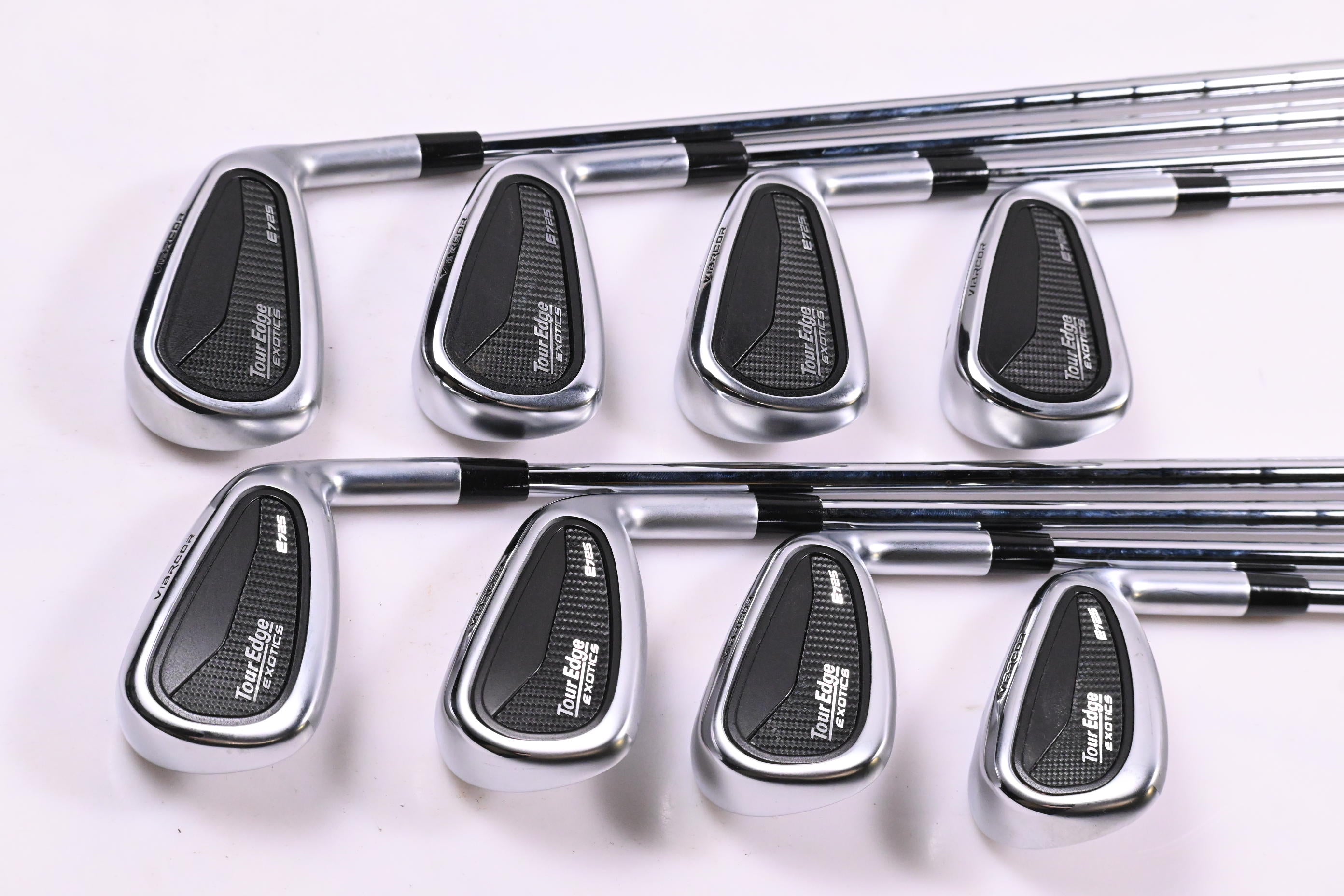 Tour Edge E725 Irons / 4-PW+GW / Stiff Flex KBS Tour Lite Shafts