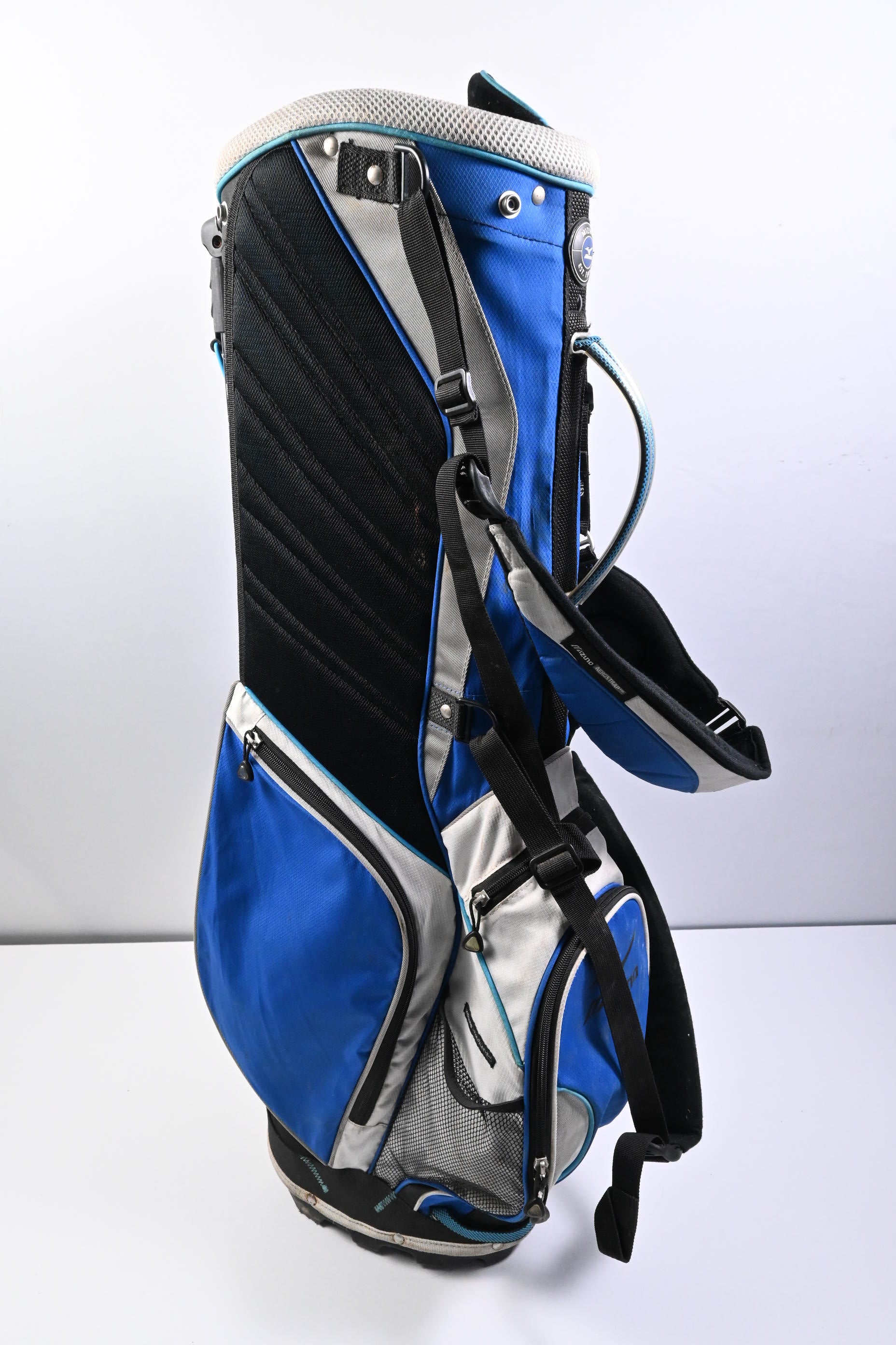 Mizuno Stand Bag / 7-Way Divider / Blue, White & Grey