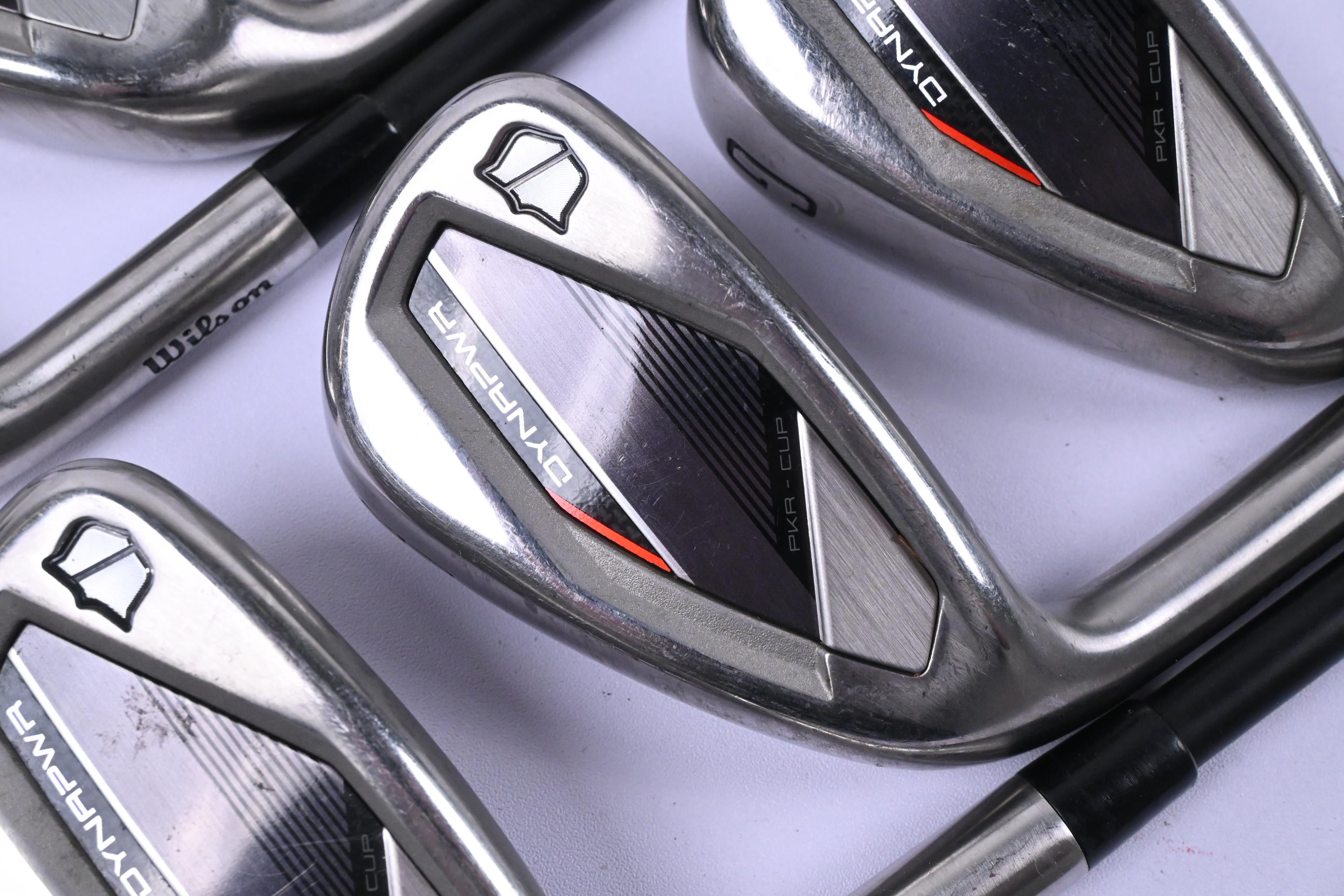 Left Hand Wilson DYNAPWR 2025 Irons / 6-PW+GW / Senior Flex KBS Max 55 Shafts