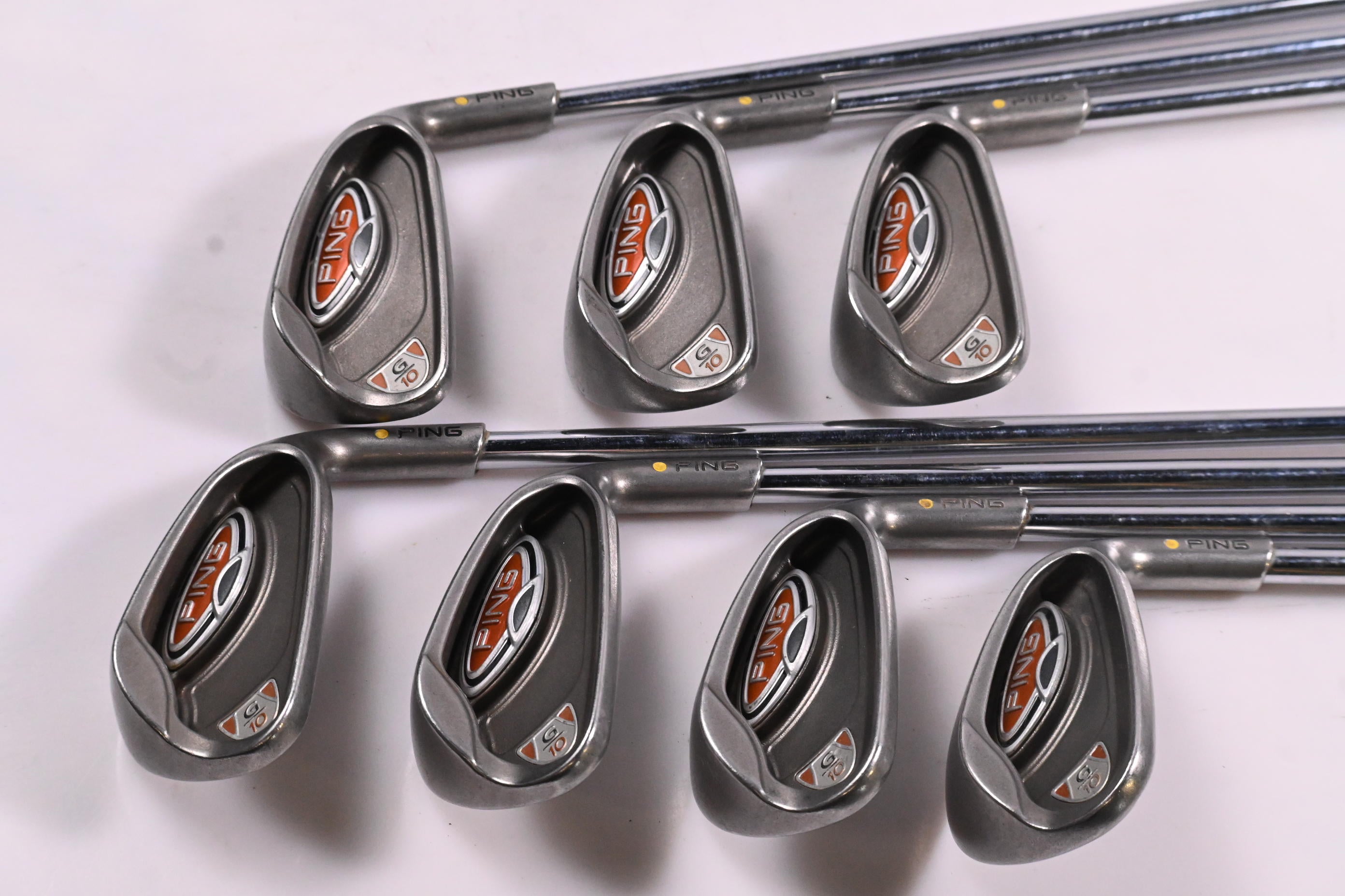 Ping G10 Irons / 5-PW+SW / Yellow Dot / Regular Flex Ping AWT Shafts