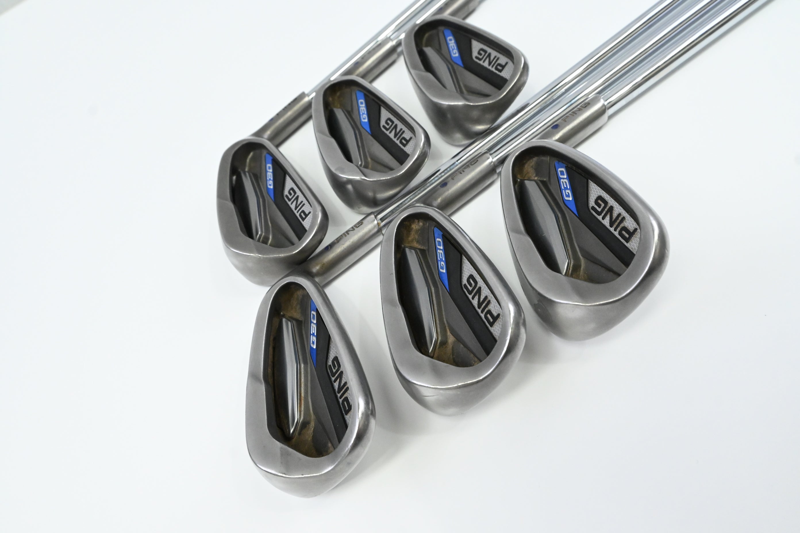 Ping G30 Irons / 5-PW / Purple Dot / Senior Flex Ping CFS Distance Shafts
