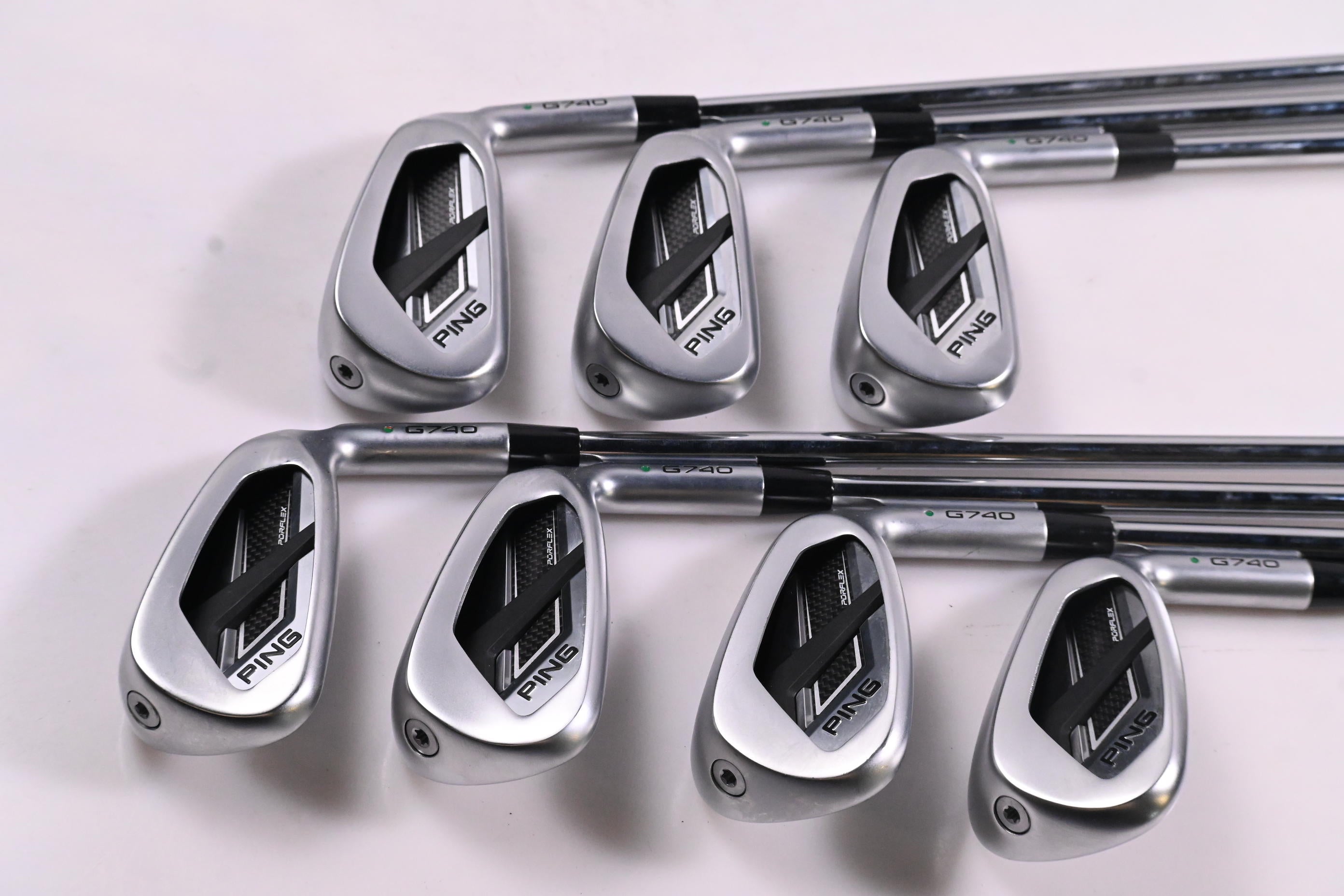 Ping G740 Irons / 5-PW+GW / Green Dot / Regular Flex Dynamic Gold R300