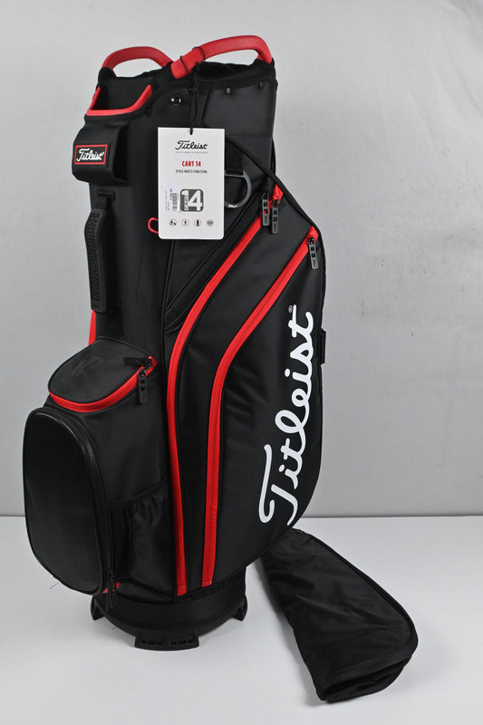 Titleist Cart 14 Bag / 14-Way Divider / Black & Red