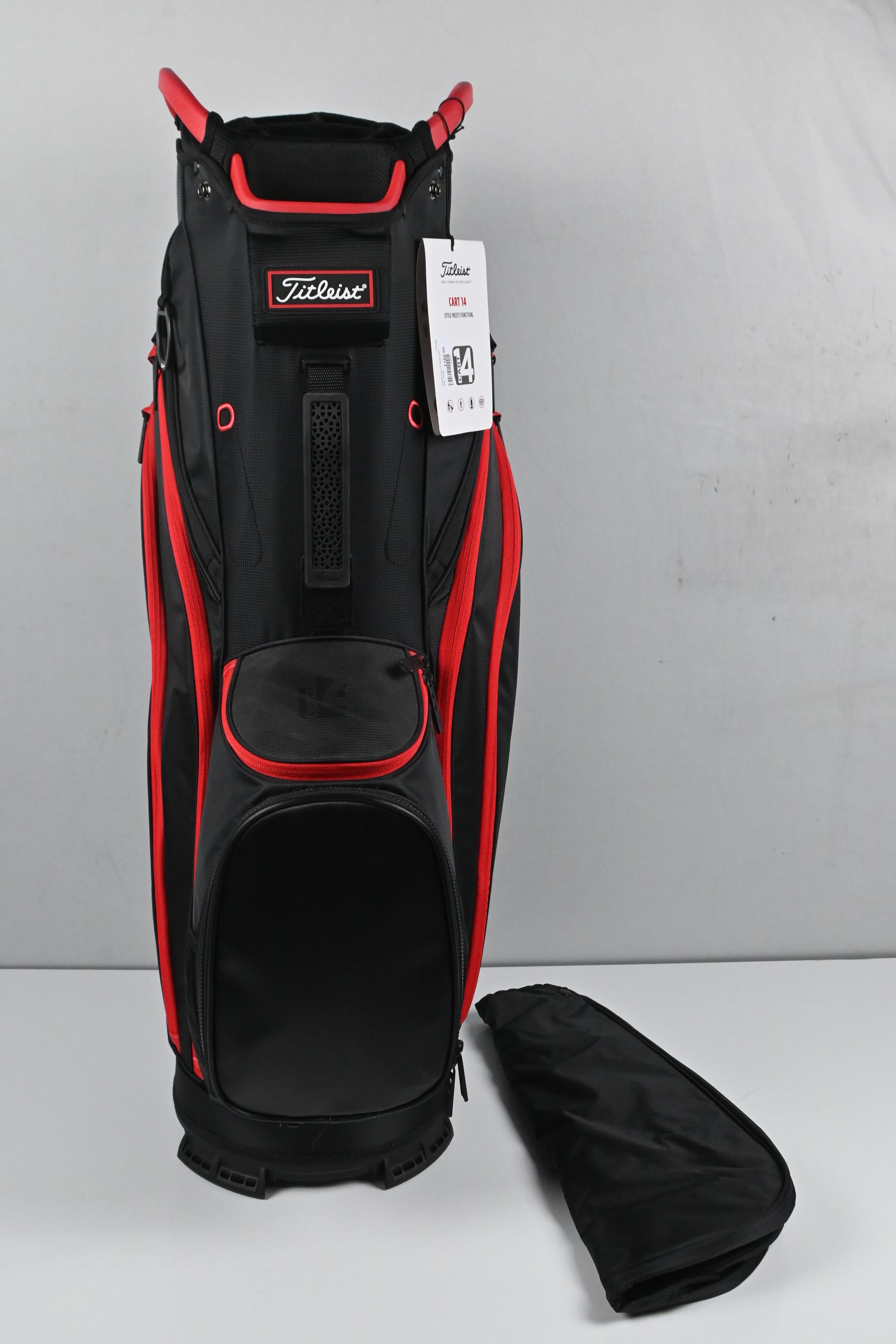 Titleist Cart 14 Bag / 14-Way Divider / Black & Red