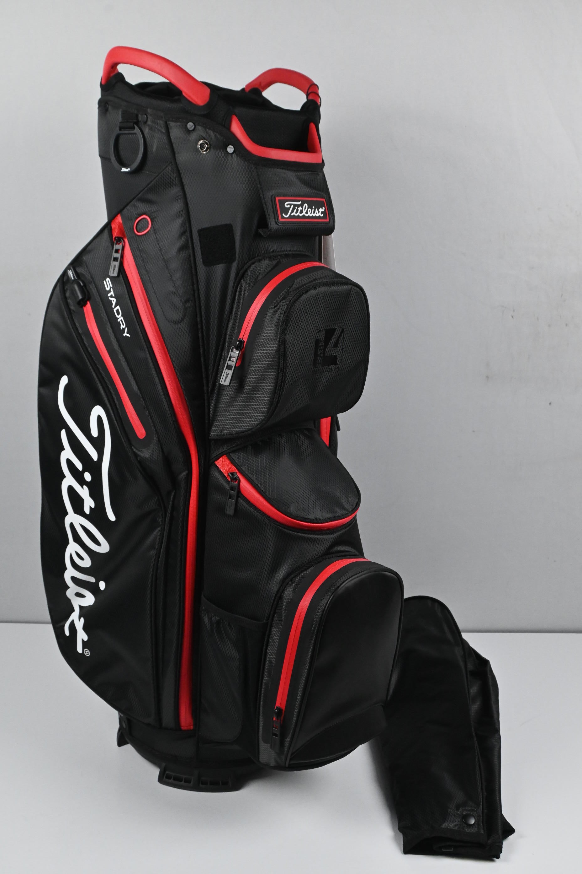 Titleist StaDry Cart Bag / 14-Way Divider / Black & Red