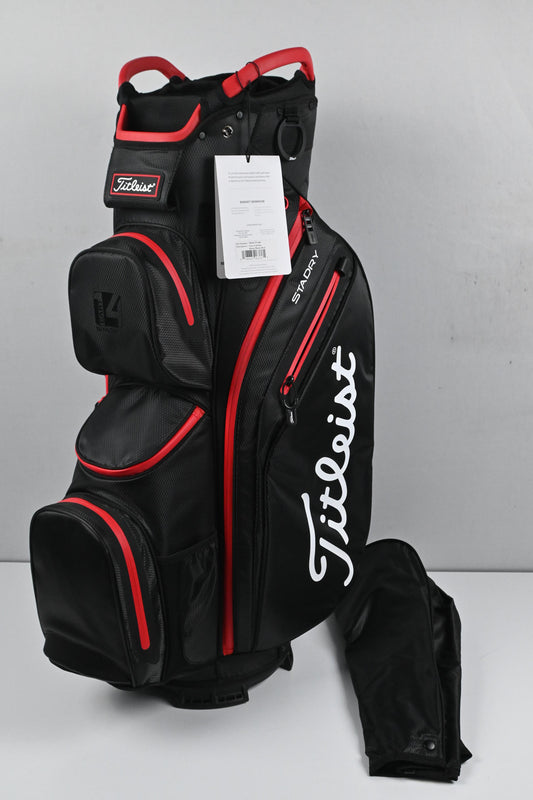 Titleist StaDry Cart Bag / 14-Way Divider / Black & Red