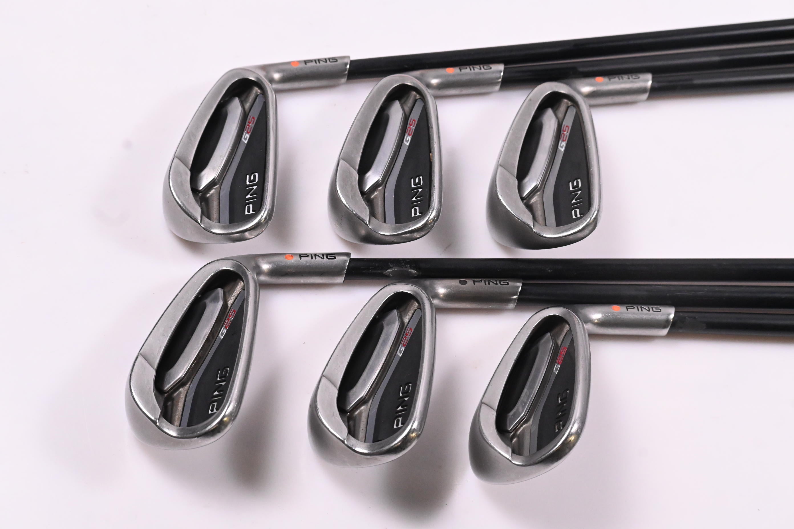 Ping G25 Irons / 6-PW+SW / Orange Dot / Regular Flex Ping TFC 189 Shafts