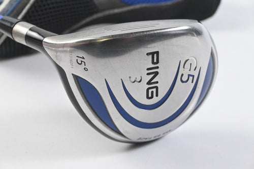 Left Hand Ping G5 #3 Wood / 15 Degree / Regular Flex ProLaunch Blue 65
