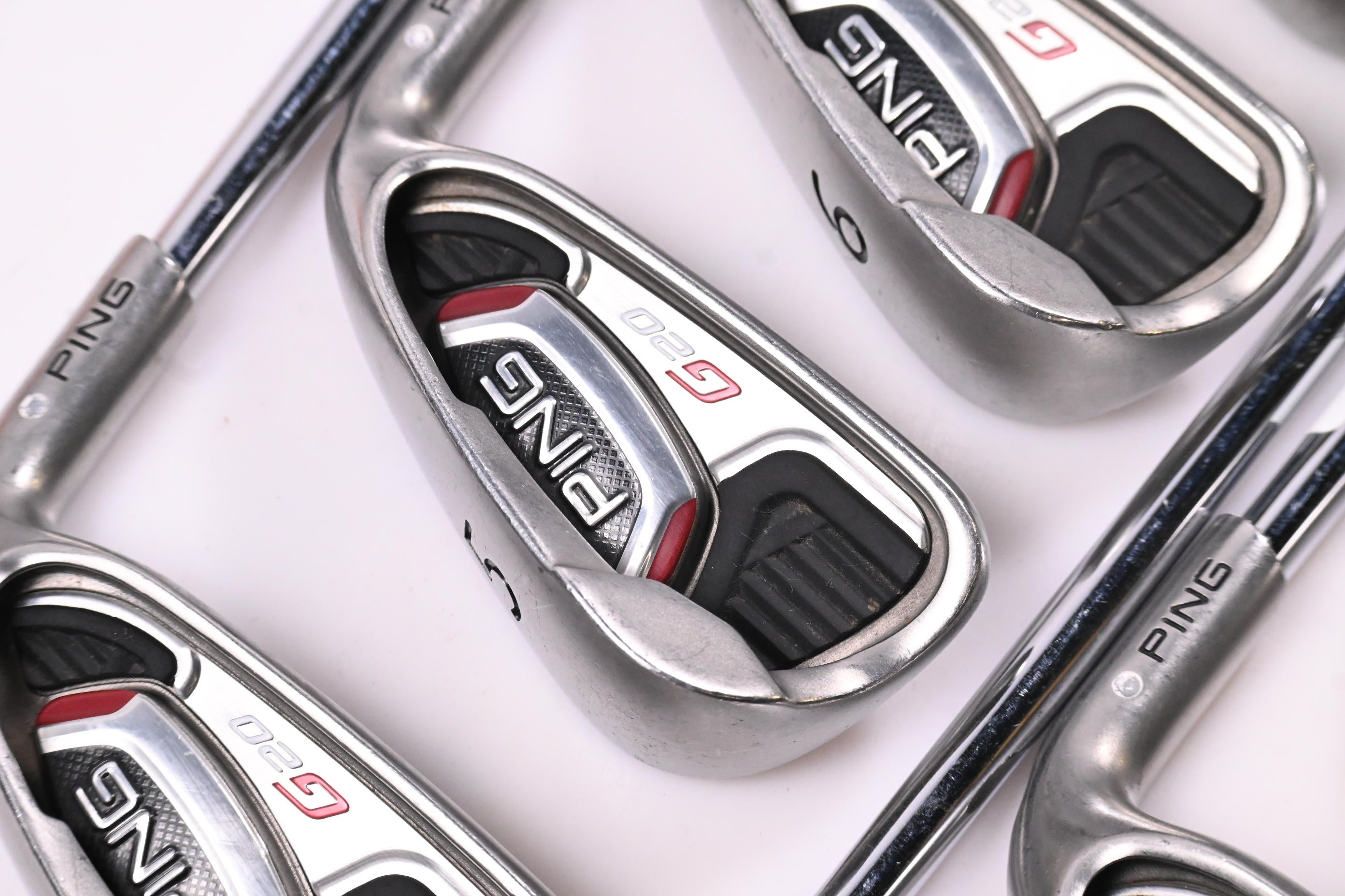 Ping G20 Irons / 4-PW+SW / White Dot / Regular Flex Ping CFS Shafts