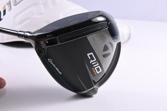 Left Hand Taylormade Qi10 Max Driver / 9 Degree / Stiff Flex Ventus TR Blue 5