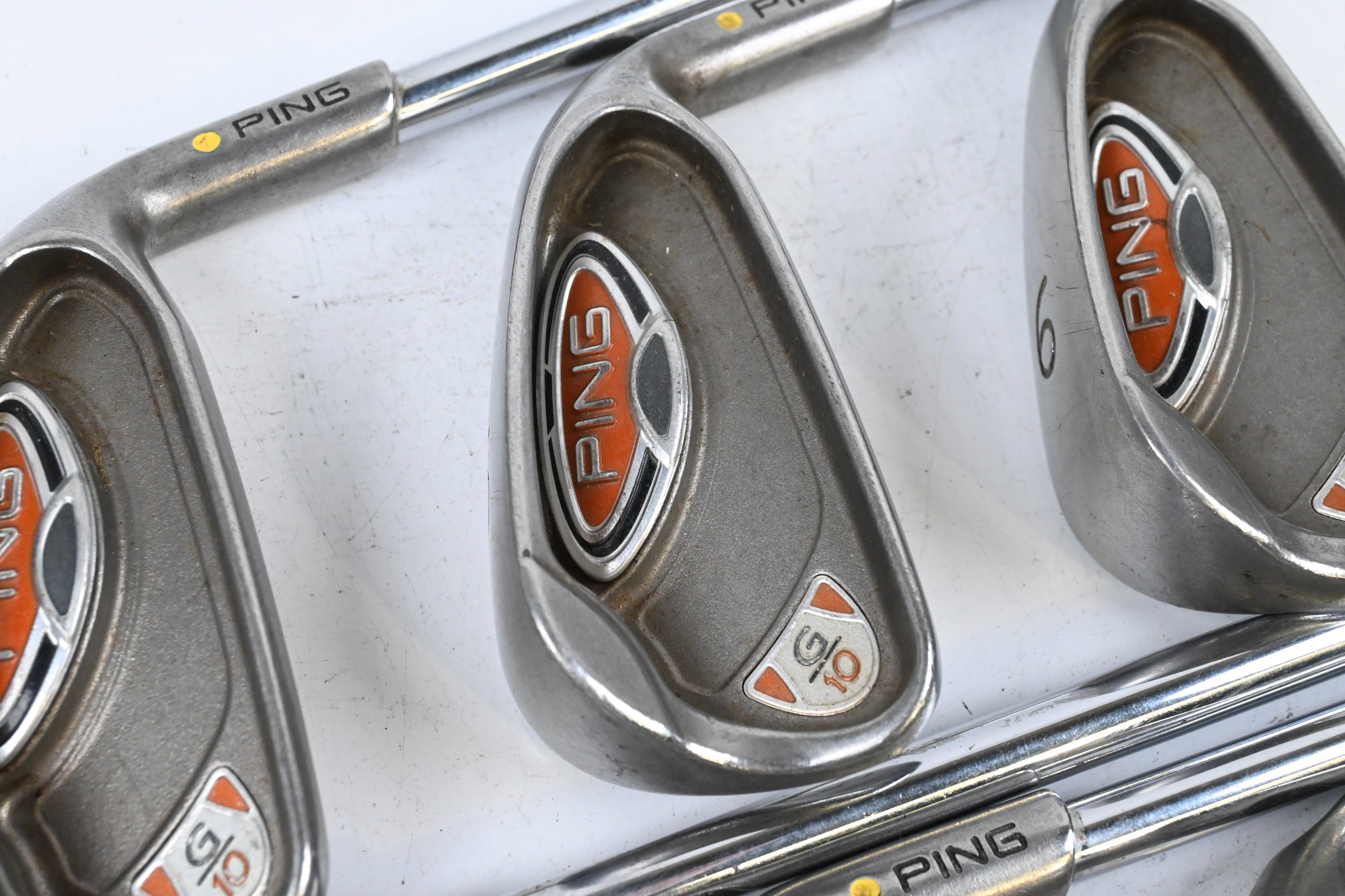 Ping G10 Irons / 4-PW / Yellow Dot / Regular Flex Ping AWT Steel Shafts