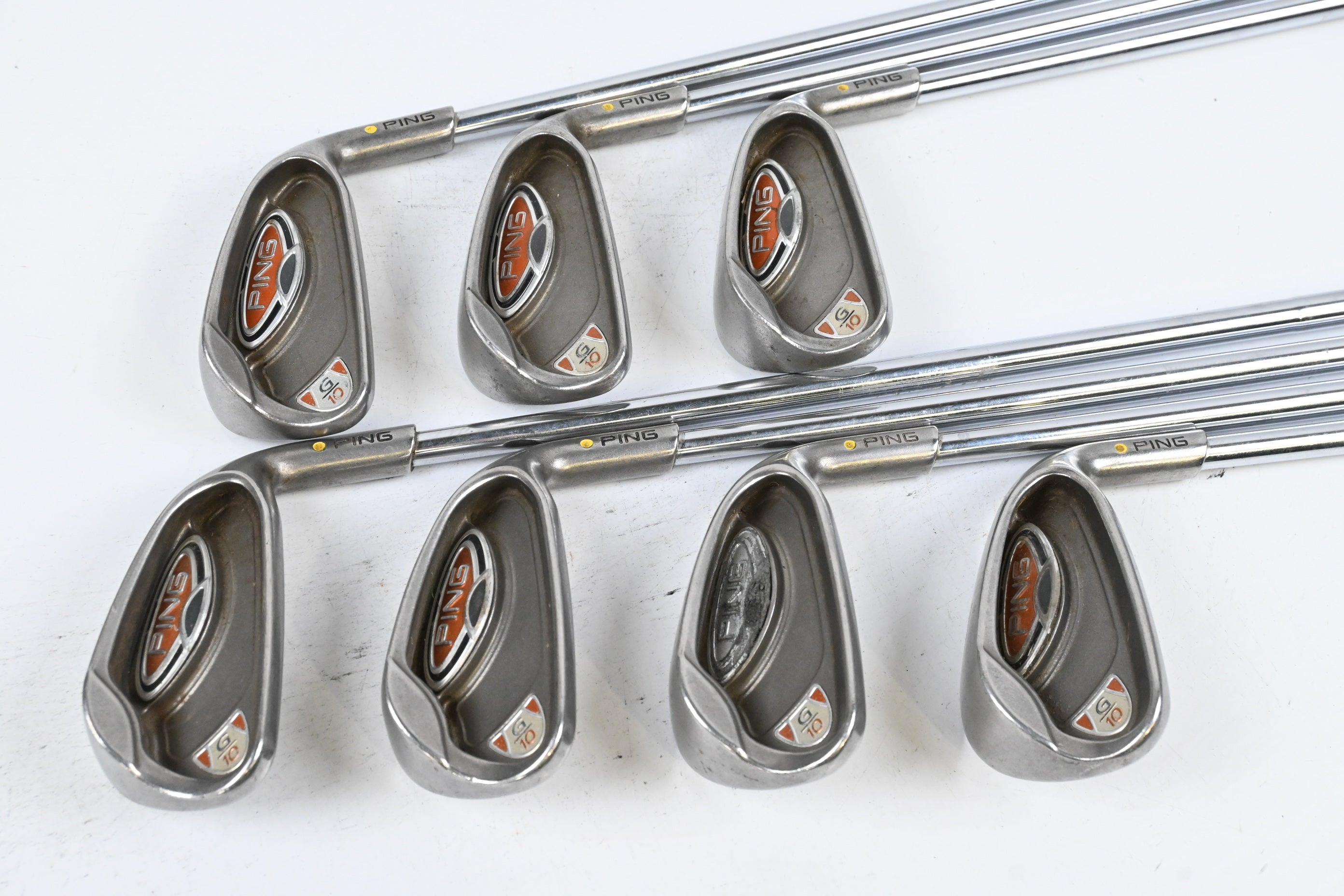 Ping G10 Irons / 4-PW / Yellow Dot / Regular Flex Ping AWT Steel Shafts