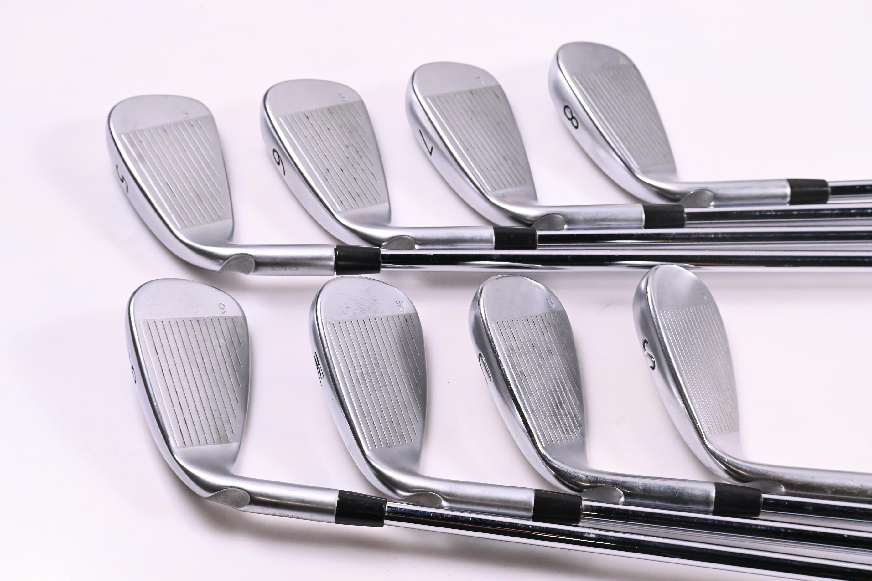 Ping G400 Irons / 5-PW+GW+SW / Black Dot / Stiff Flex Ping AWT 2.0 Shafts
