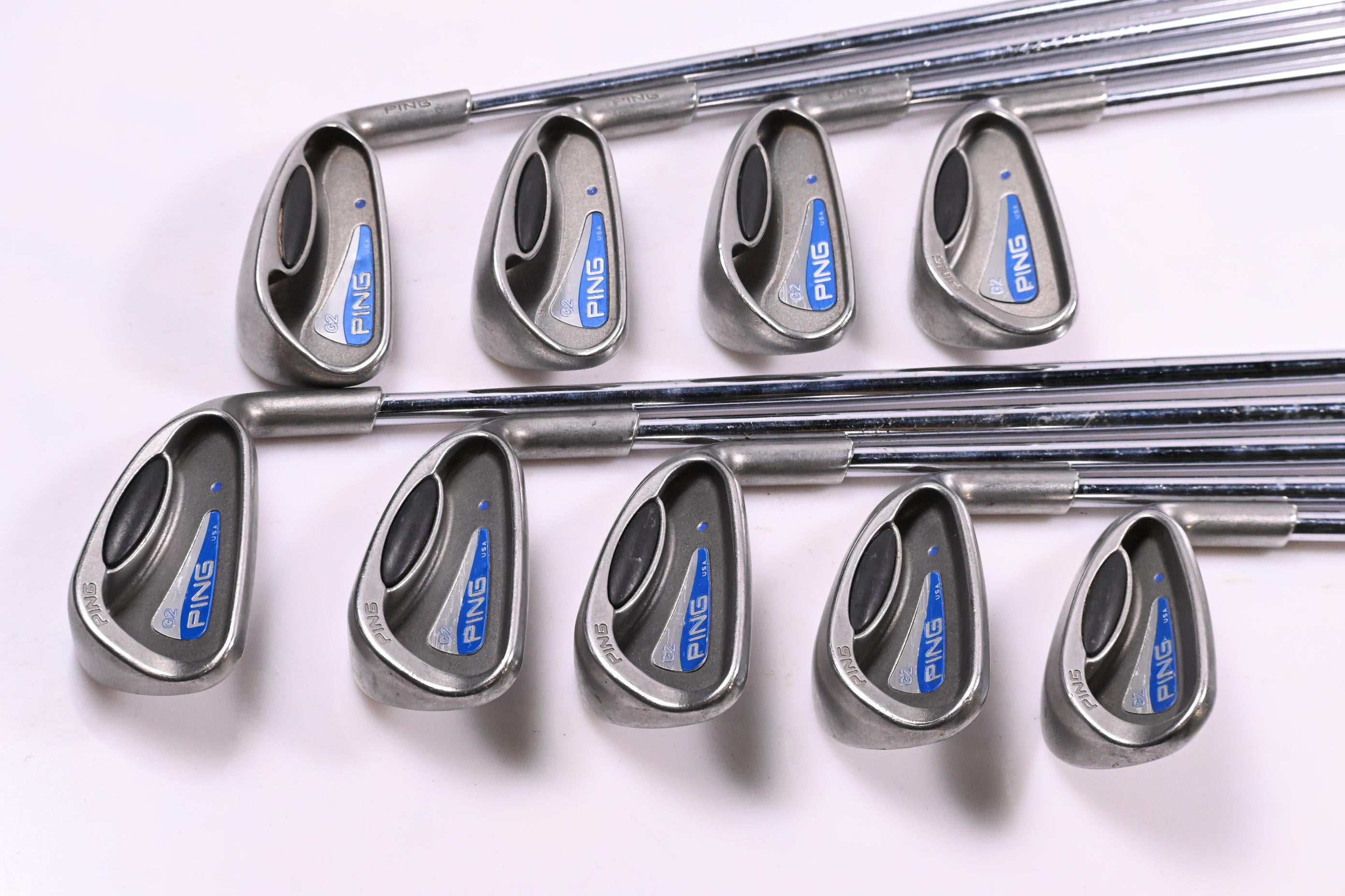 Ping G2 Irons / 3-PW+SW / Blue Dot / Stiff Flex Steel Shafts