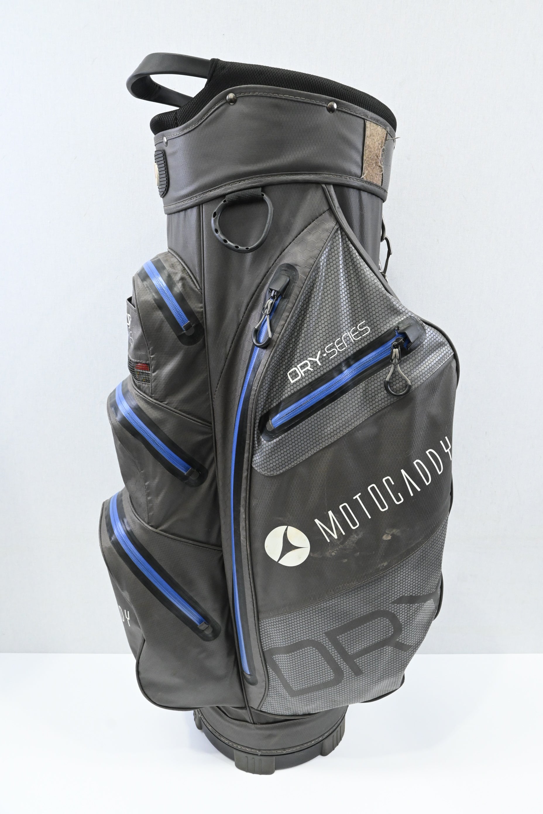 Motocaddy Dry Series Cart Bag / 14-Way Divider / Grey, Black, Blue