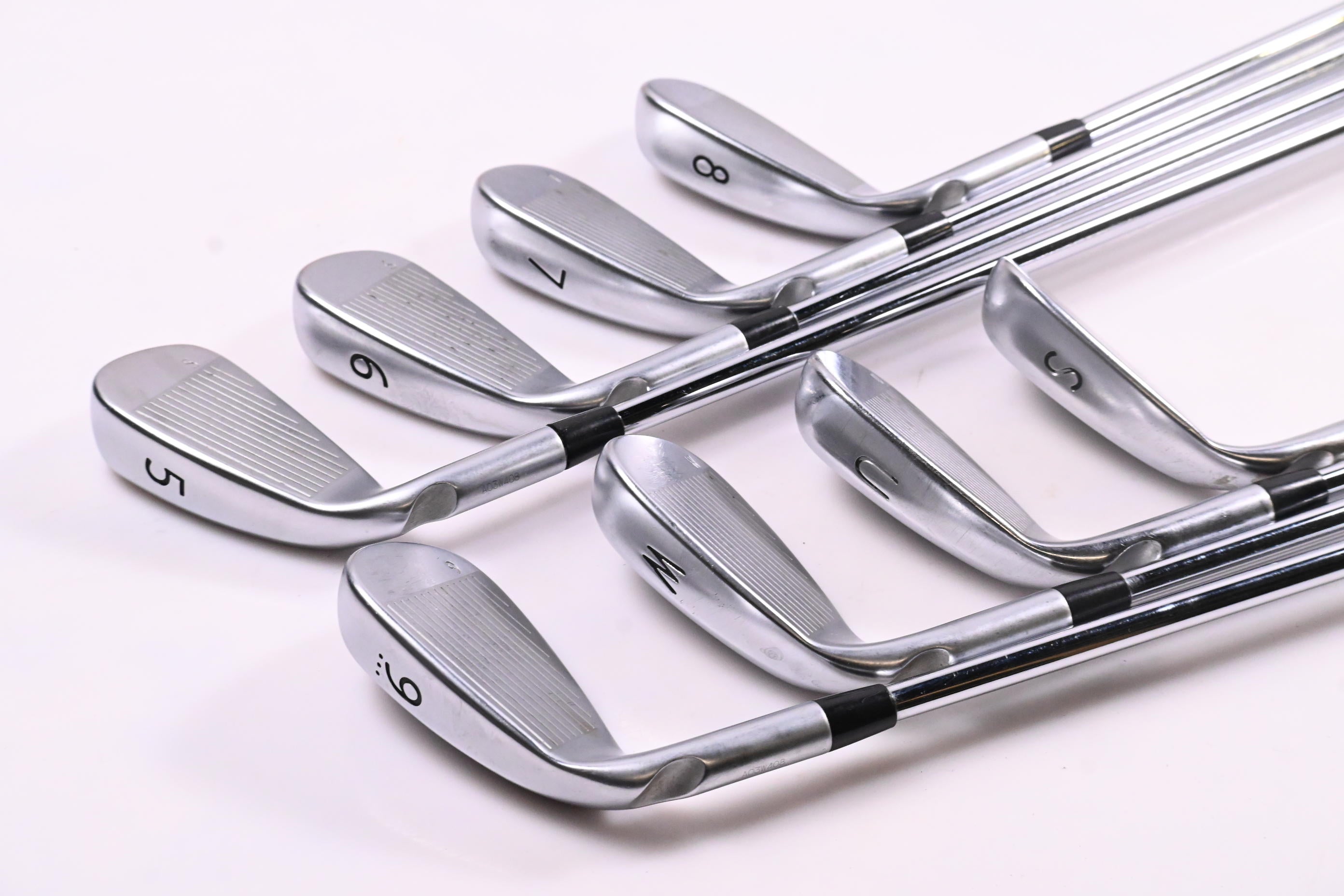 Ping G400 Irons / 5-PW+GW+SW / Black Dot / Stiff Flex Ping AWT 2.0 Shafts