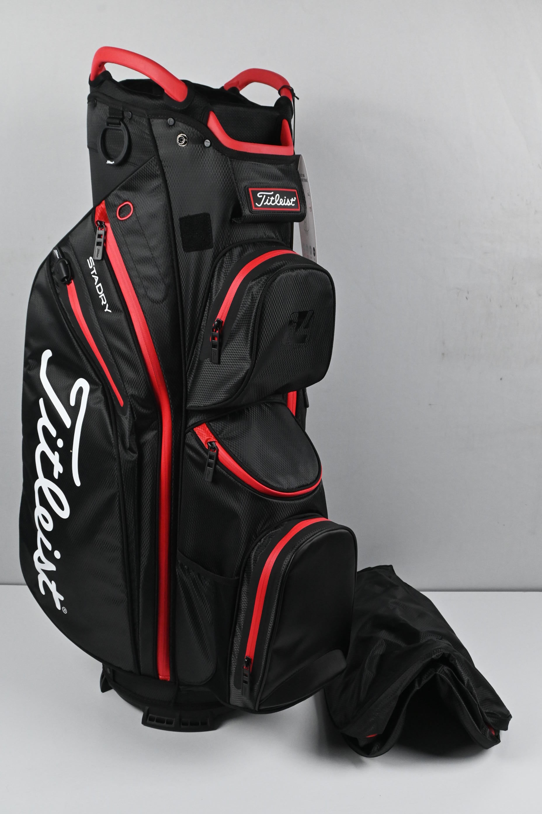 Titleist StaDry Cart Bag / 14-Way Divider / Black & red