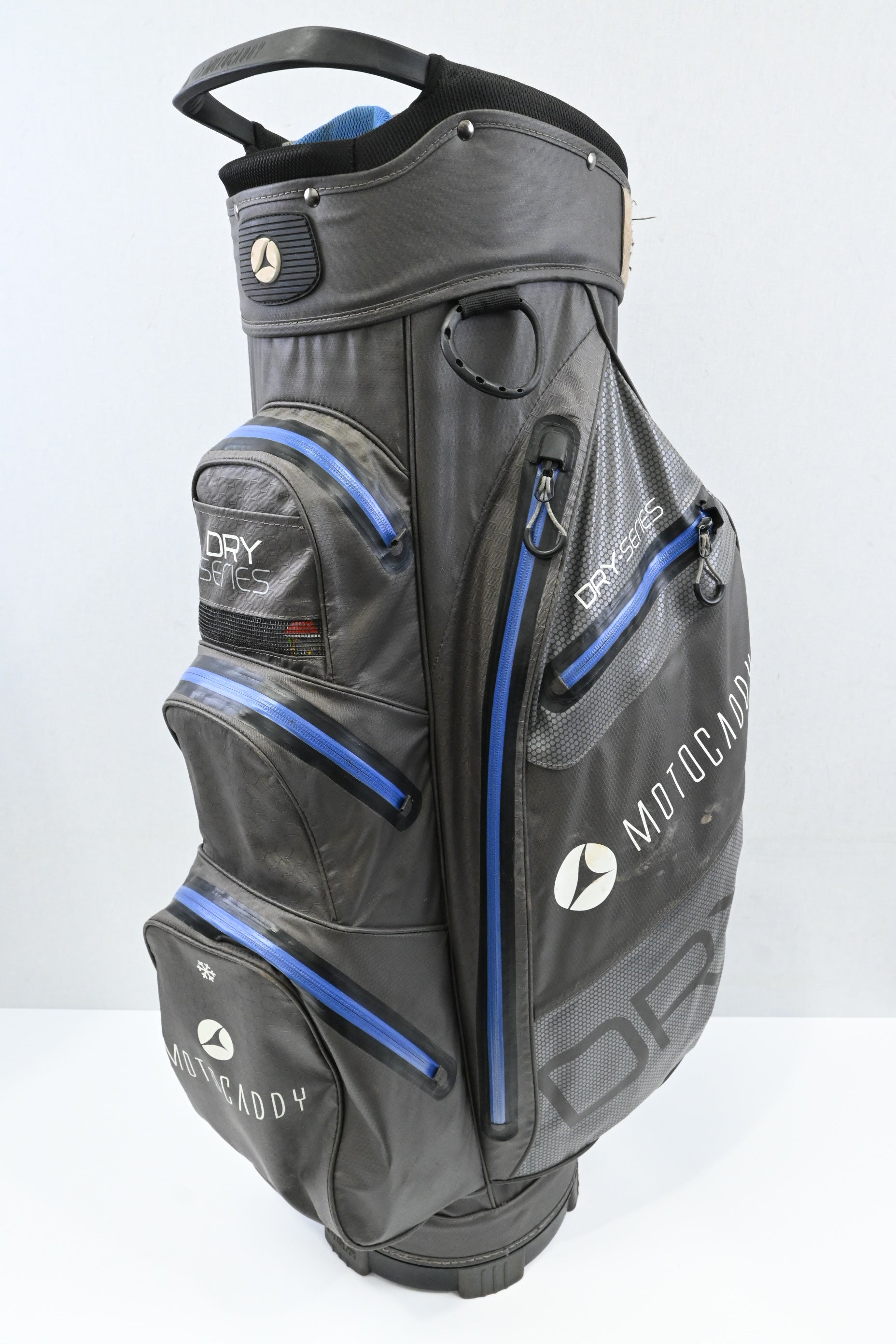 Motocaddy Dry Series Cart Bag / 14-Way Divider / Grey, Black, Blue