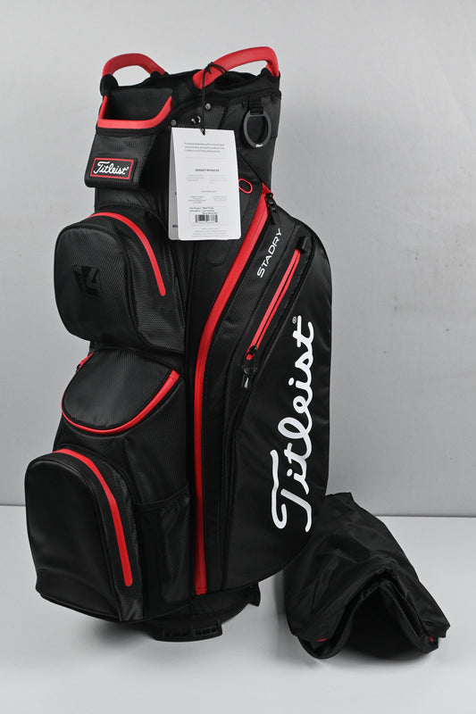 Titleist StaDry Cart Bag / 14-Way Divider / Black & red