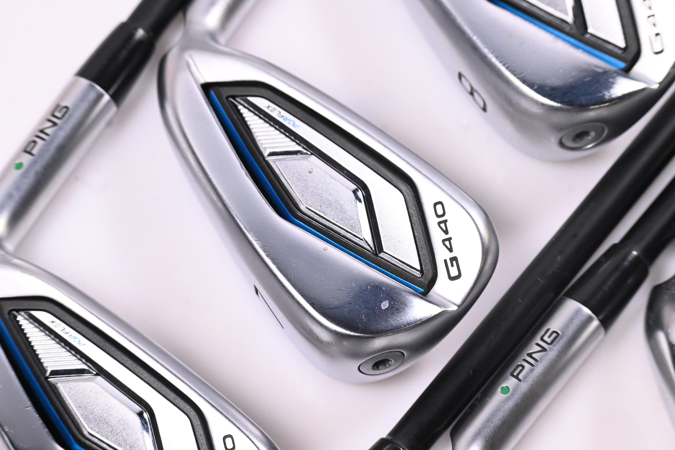 Ping G440 Irons / 6-PW+UW+56° / Green Dot / Senior Flex Ping Alta CB Blue AWT