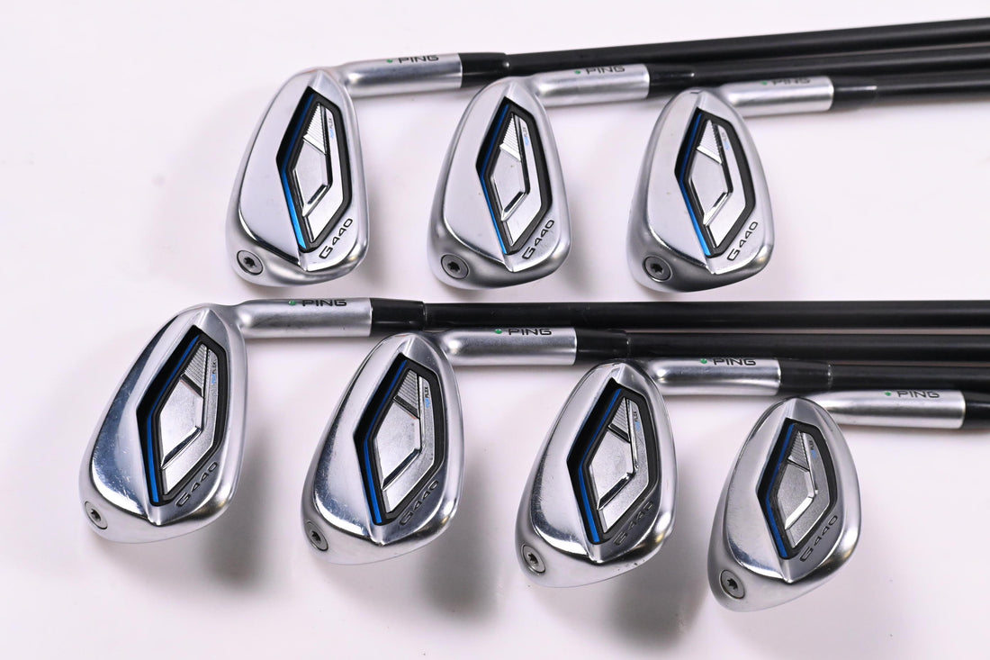 Ping G440 Irons / 6-PW+UW+56° / Green Dot / Senior Flex Ping Alta CB Blue AWT